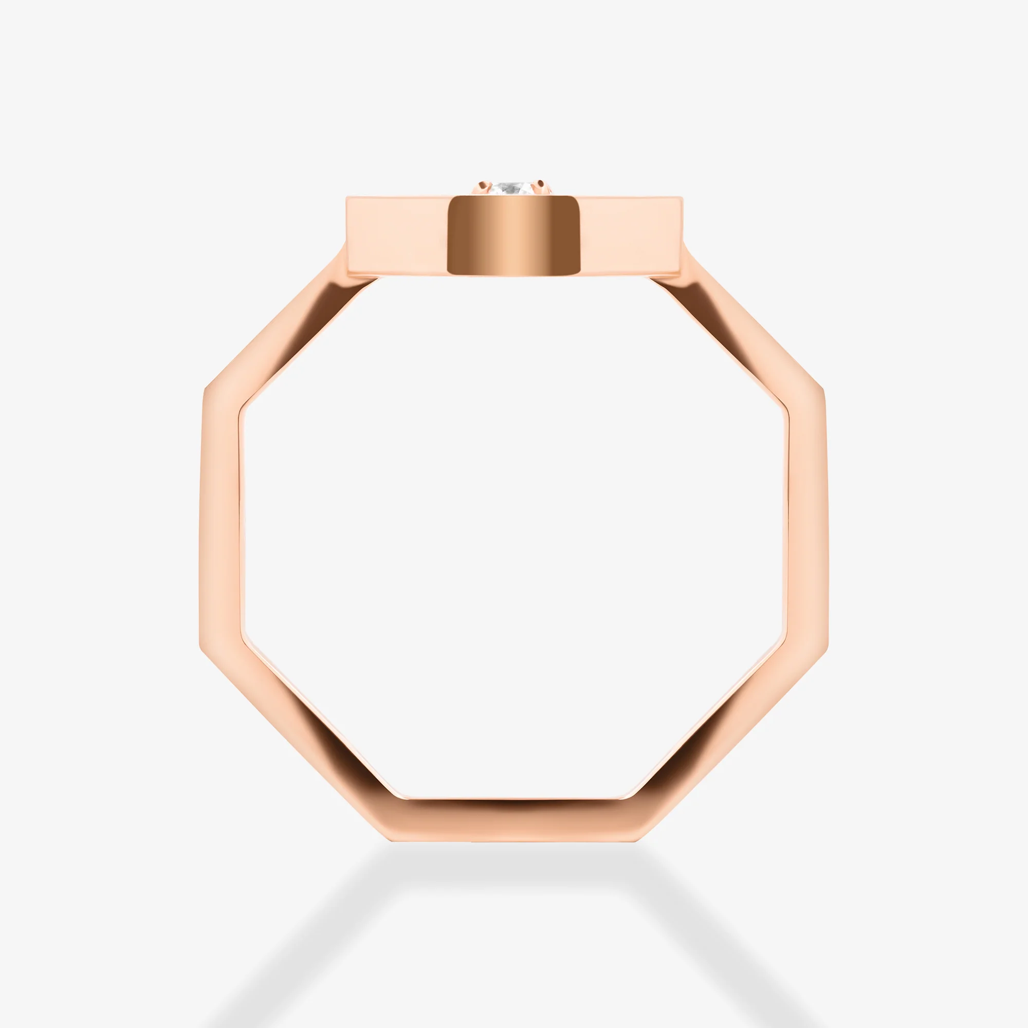 Ahjar Birwaz Rose Gold Diamond Mother of Pearl Ring - Image 6