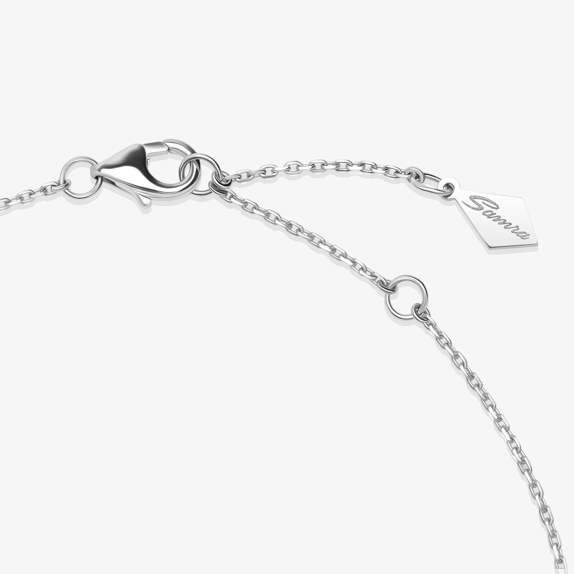Ahjar Birwaz White Gold Diamond Black Onyx Necklace - Image 4