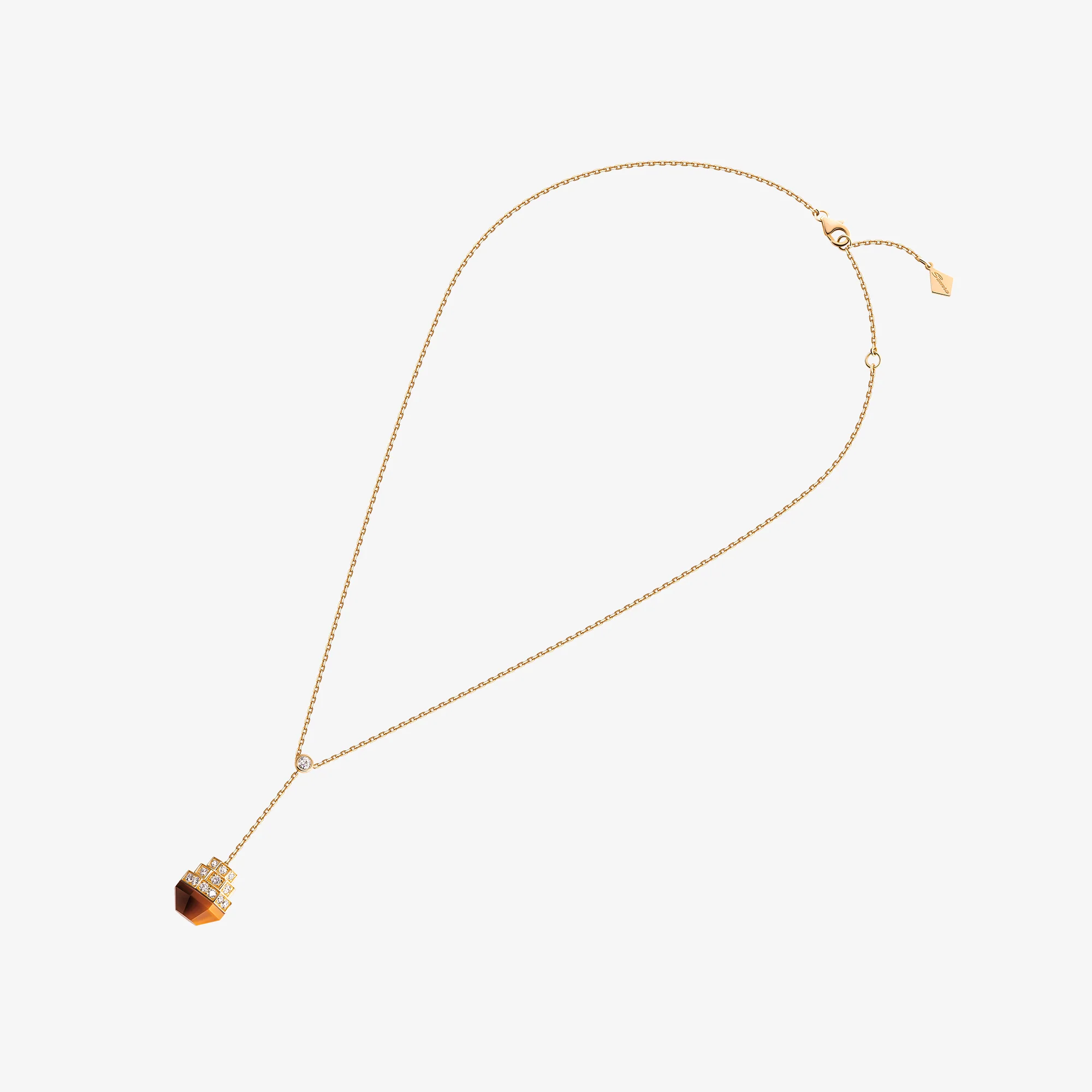 Azm Yellow Gold Tiger Eye Necklace - Image 3