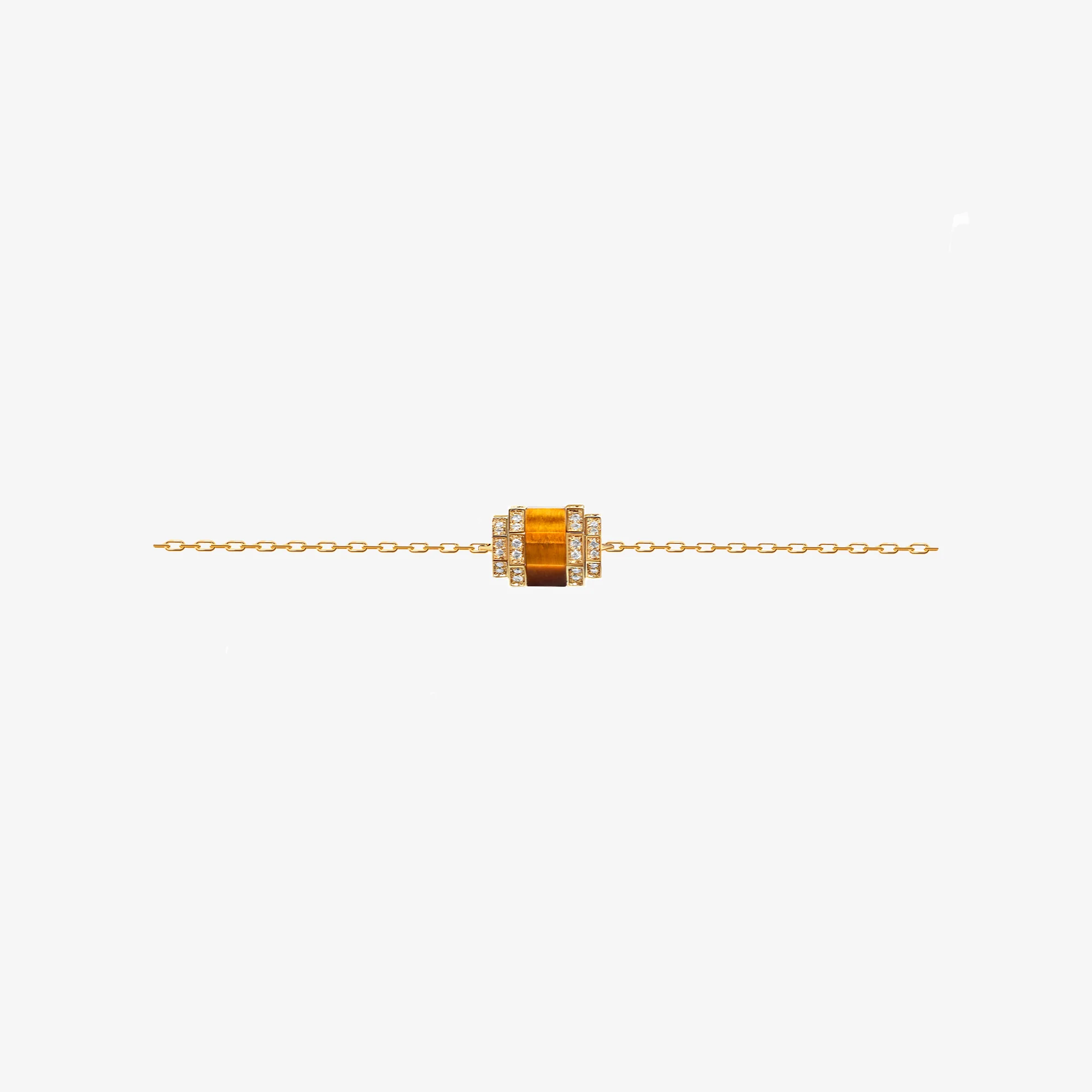 Azm Yellow Gold Tiger Eye Single Bracelet - Image 3