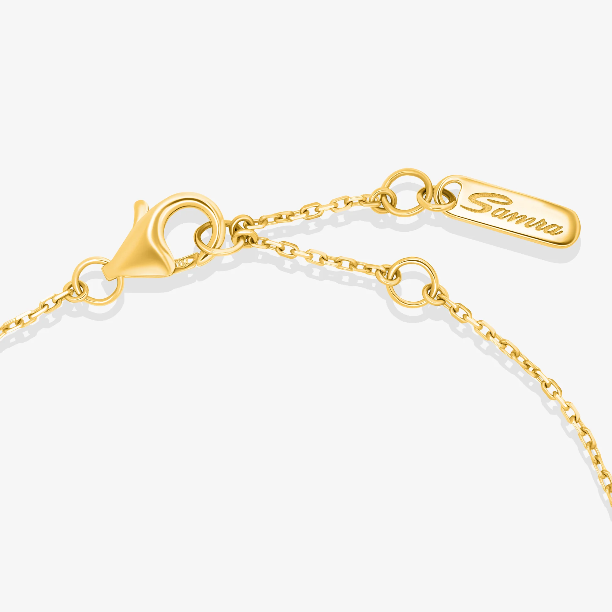 Barq Marquise Circle Yellow Gold Diamond Necklace - Image 5