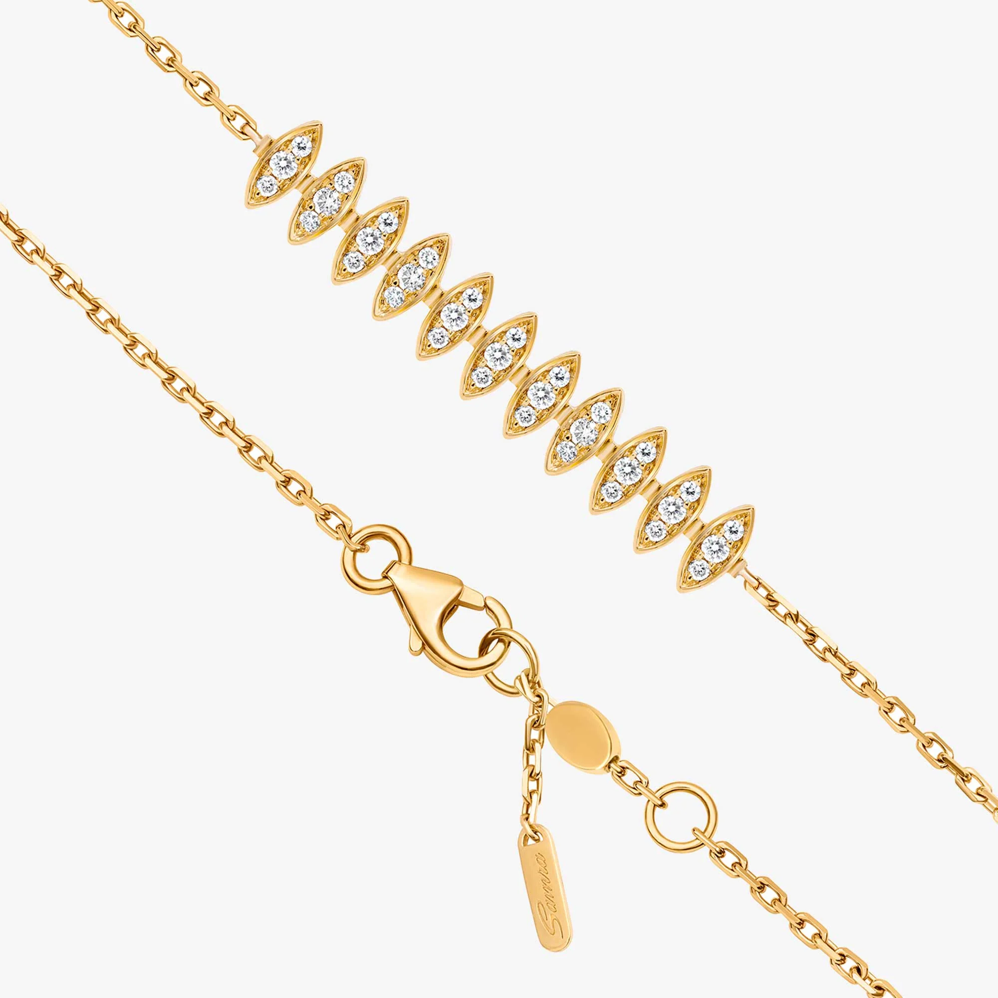 Barq Marquise Yellow Gold Diamond Large Bracelet - Image 5