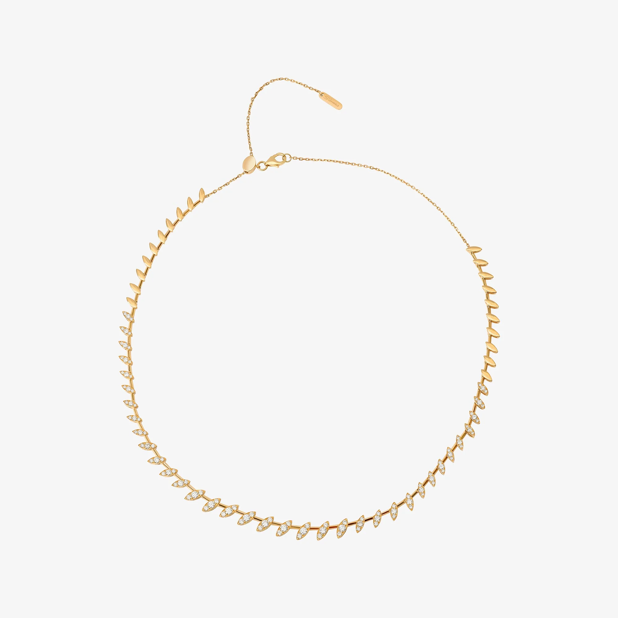 Barq Marquise Yellow Gold Diamond  Necklace - Image 5