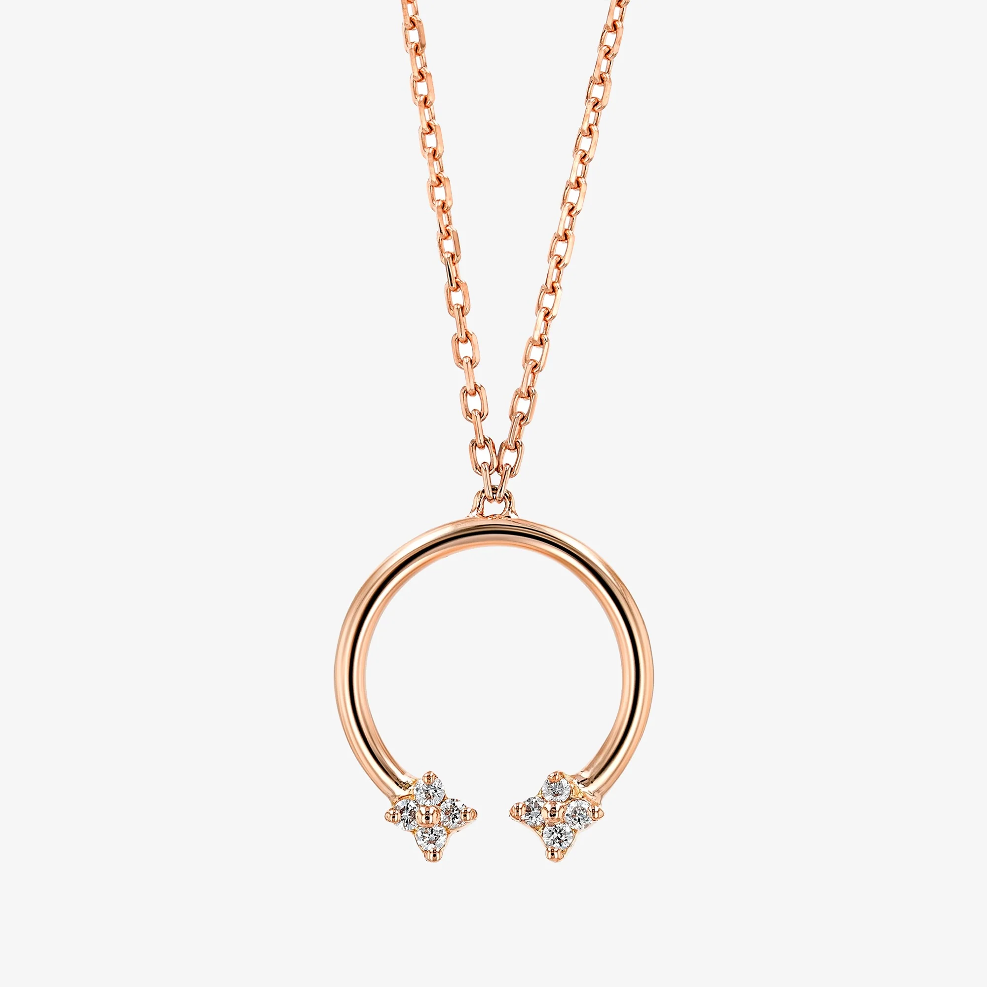 Barq Rose Gold and Diamond Necklace
