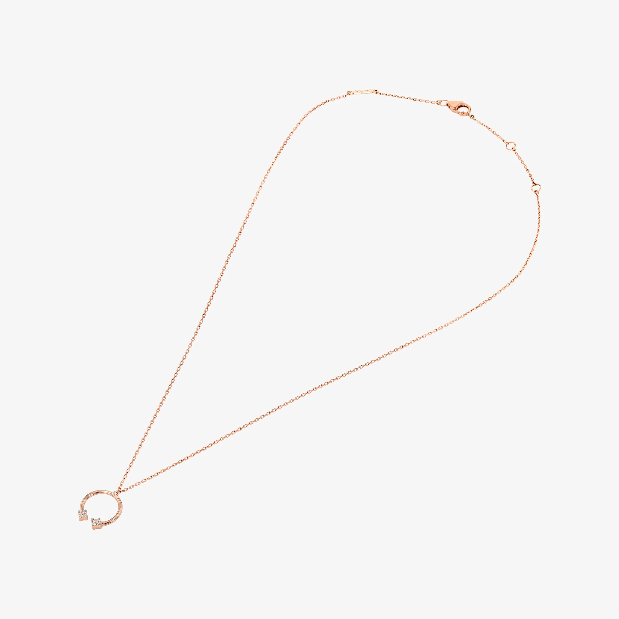 Barq Rose Gold and Diamond Necklace - Image 2