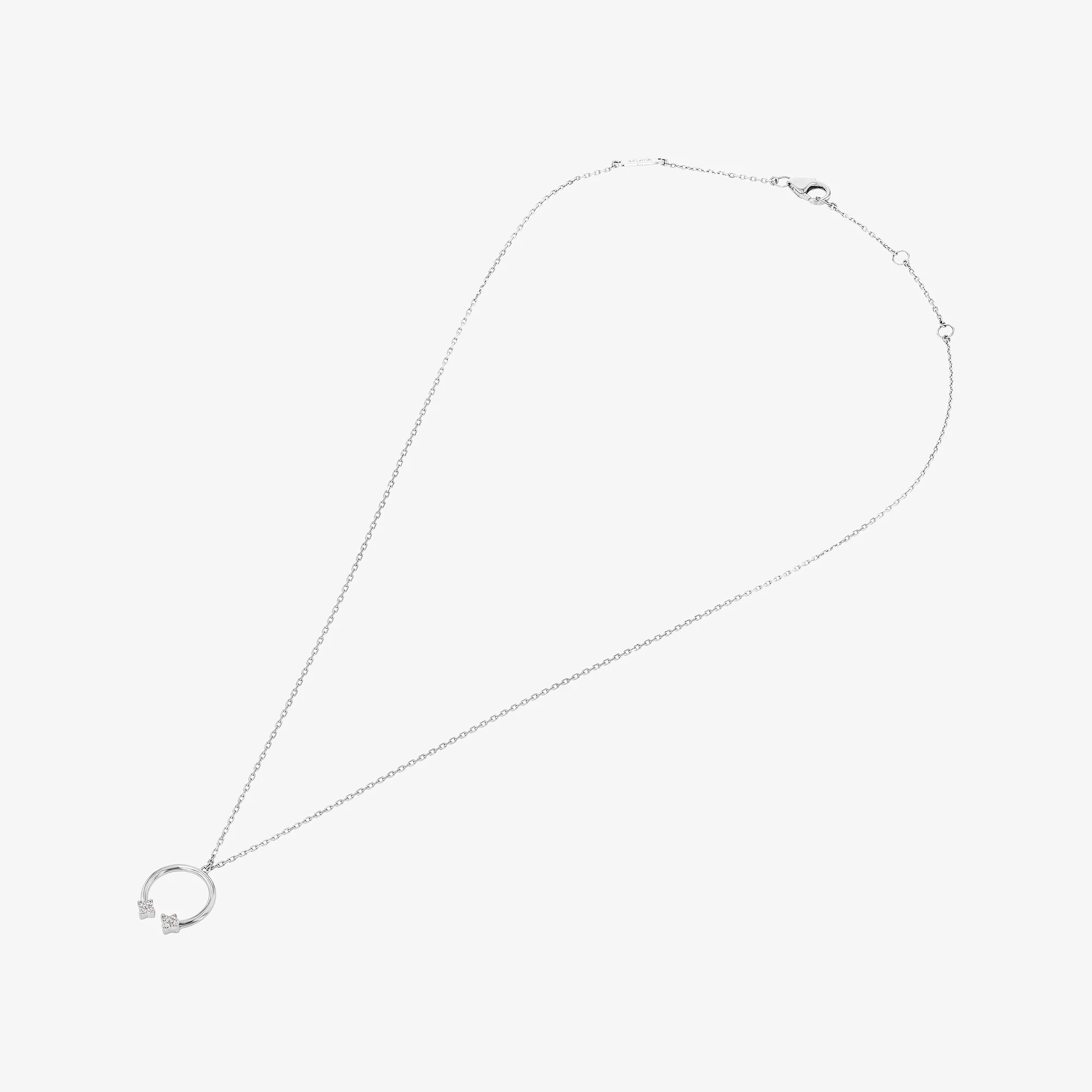 Barq  White Gold and Diamond Necklace - Image 2