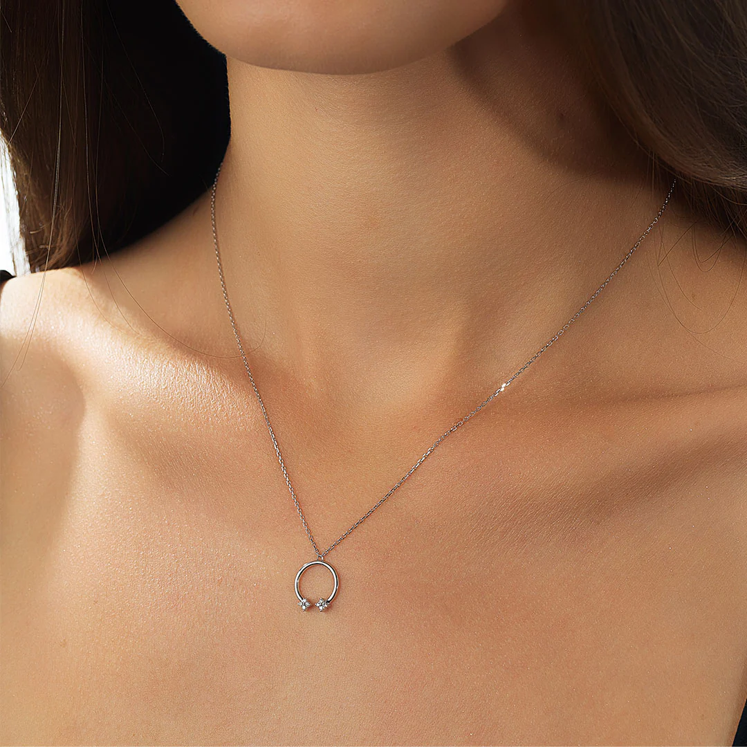 Barq  White Gold and Diamond Necklace - Image 3