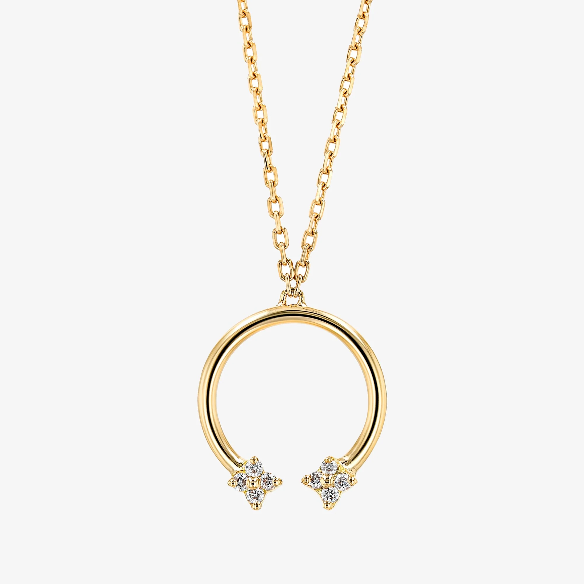 Barq  Yellow Gold and Diamond Necklace