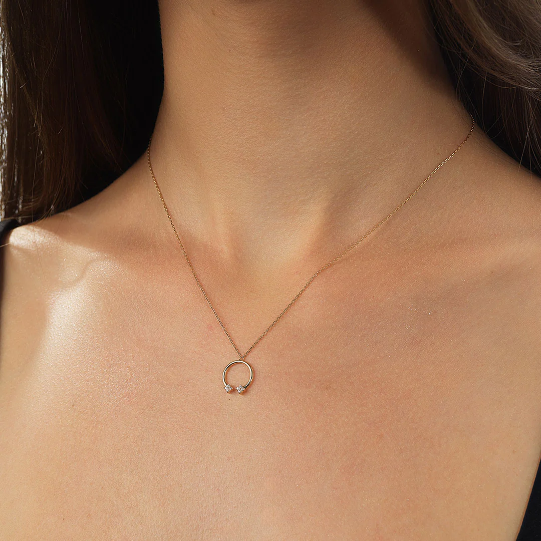 Barq  Yellow Gold and Diamond Necklace - Image 3