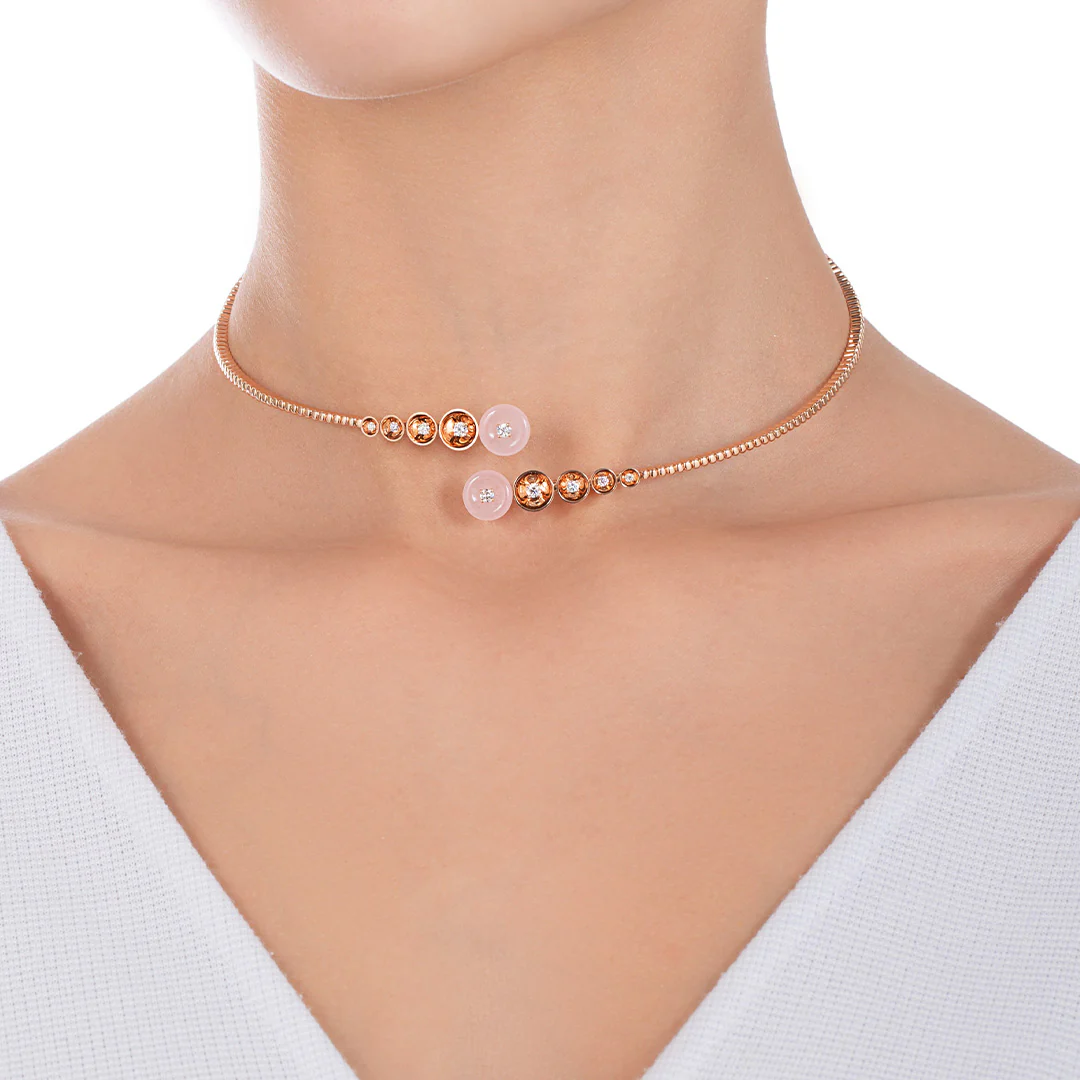 Bint Al Matar Rose Gold Choker Necklace - Image 3