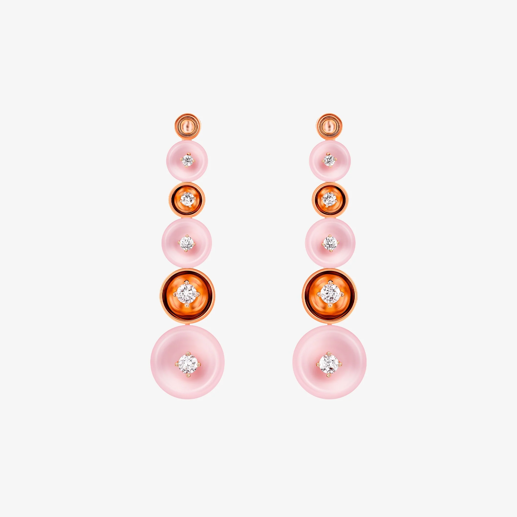 Bint Al Matar Rose Gold Dangling Earrings - Image 2