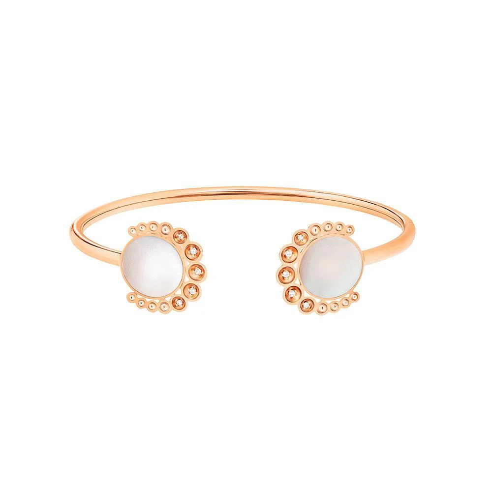 Bint Al Matar Rose Gold Mother Of Pearl Bangle - Image 3
