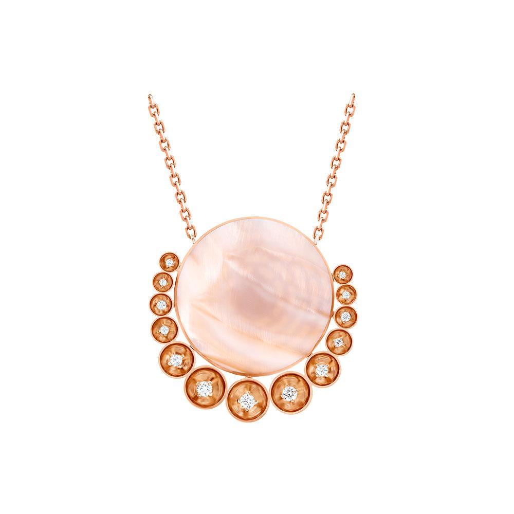 Bint Al Matar Rose Gold Mother Of Pearl Medium Necklace