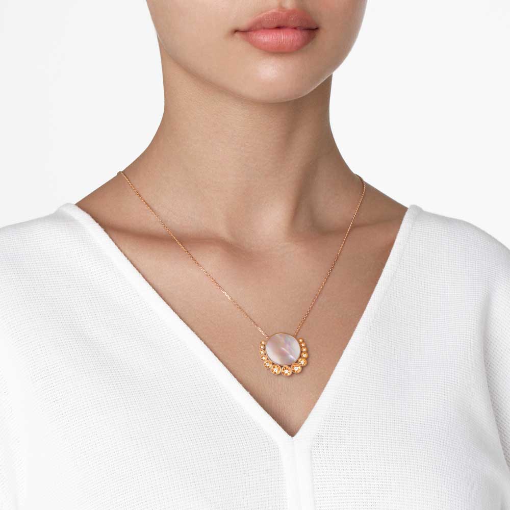 Bint Al Matar Rose Gold Mother Of Pearl Medium Necklace - Image 2