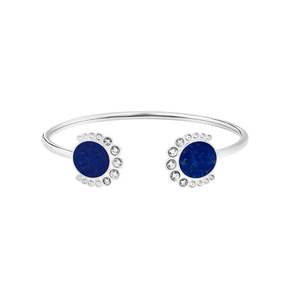 Bint Al Matar White Gold Lapis Lazuli Bangle - Image 3
