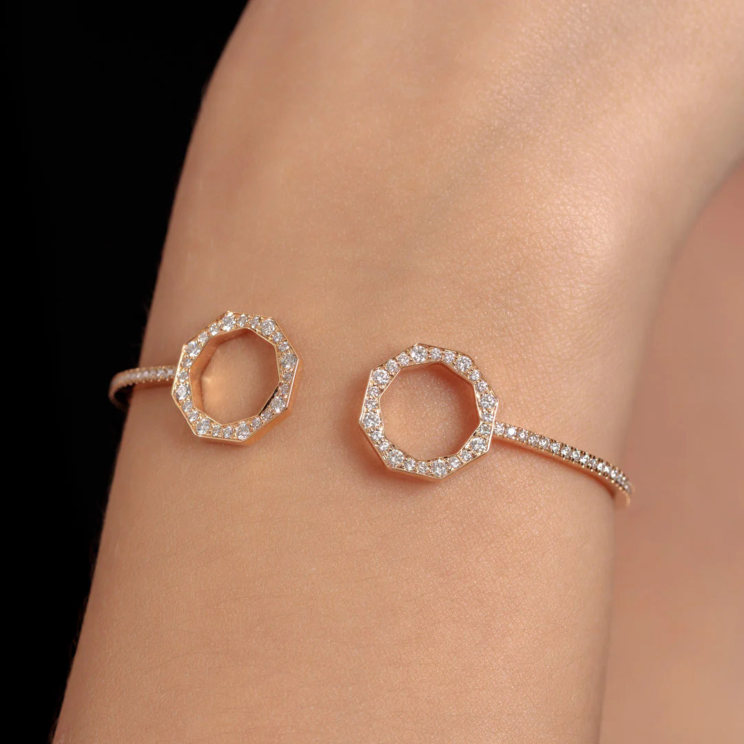 Classic Birwaz Diamond Bangle - Image 4