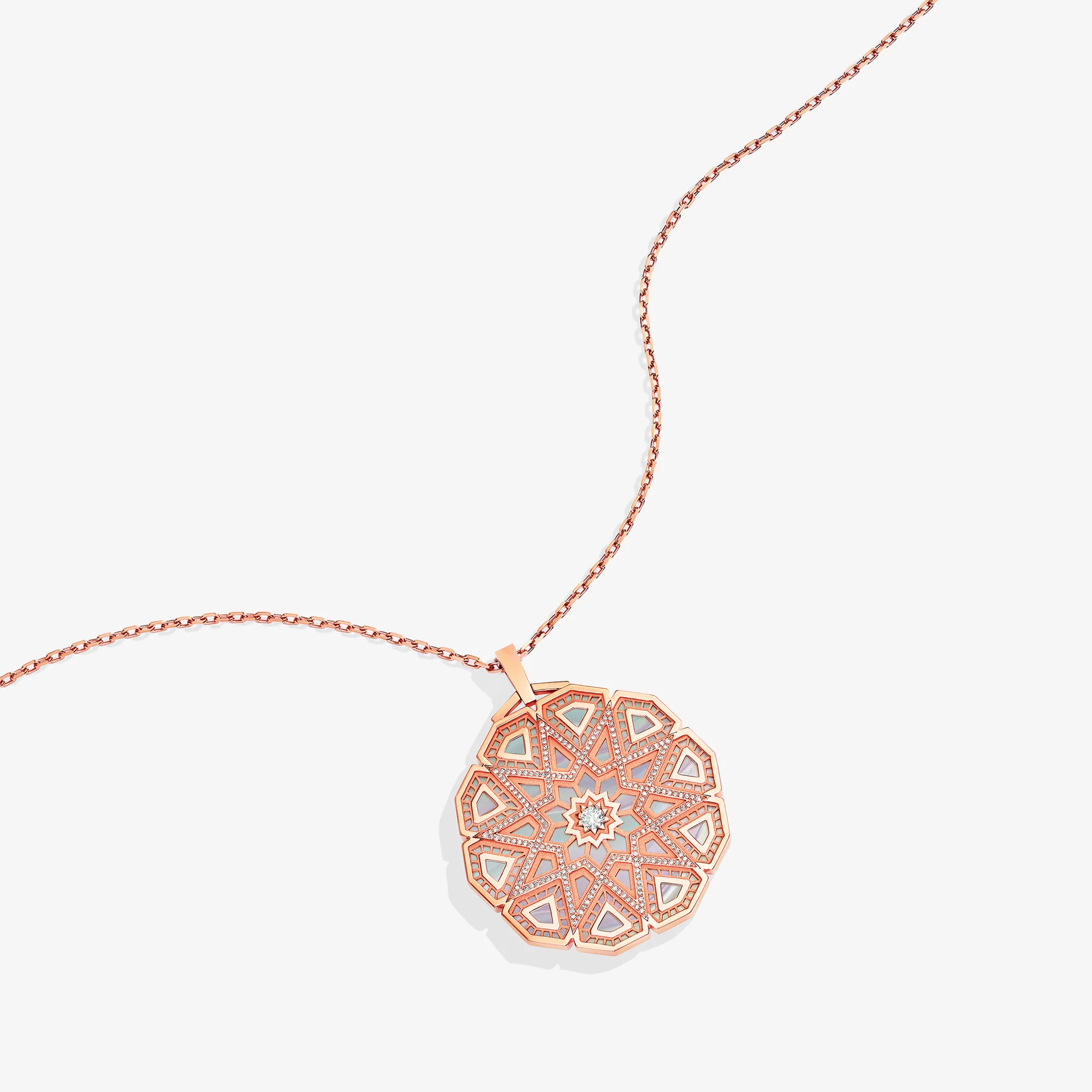 Classic Turath Diamond Medallion Necklace - Image 3