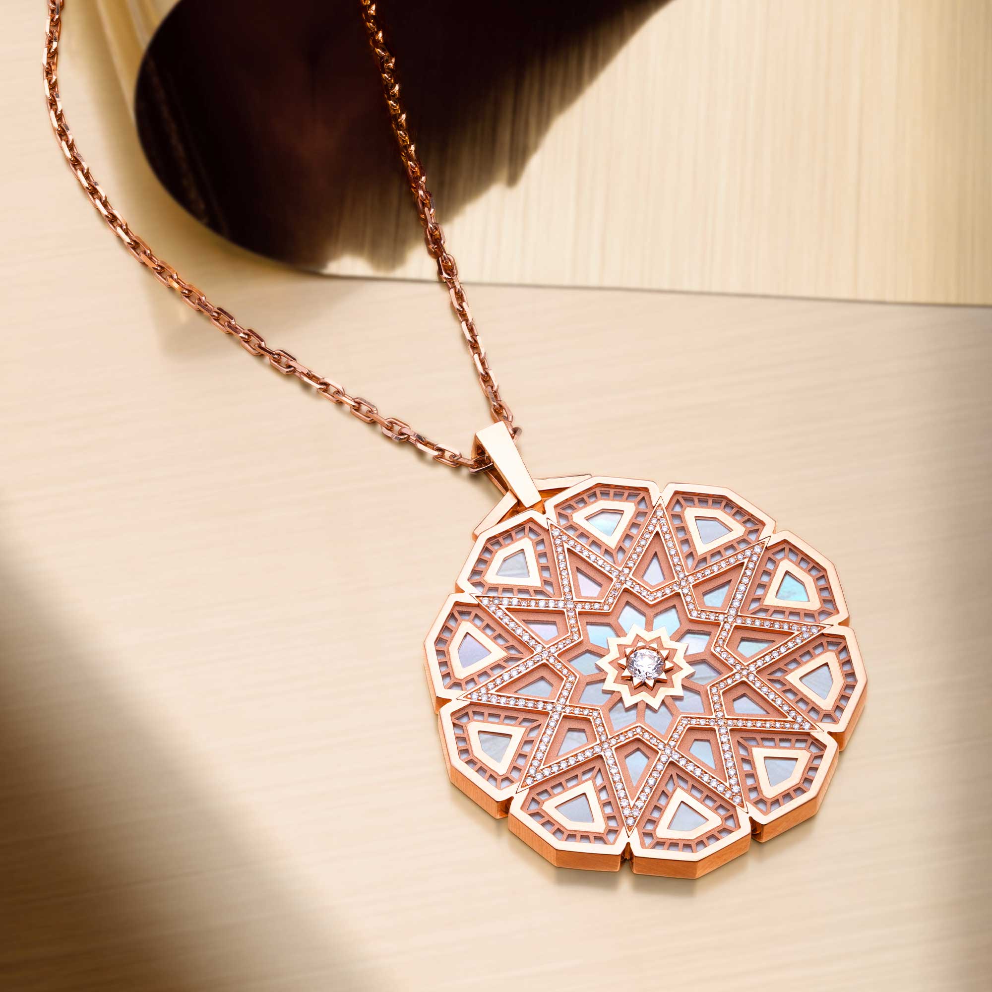 Classic Turath Diamond Medallion Necklace - Image 4