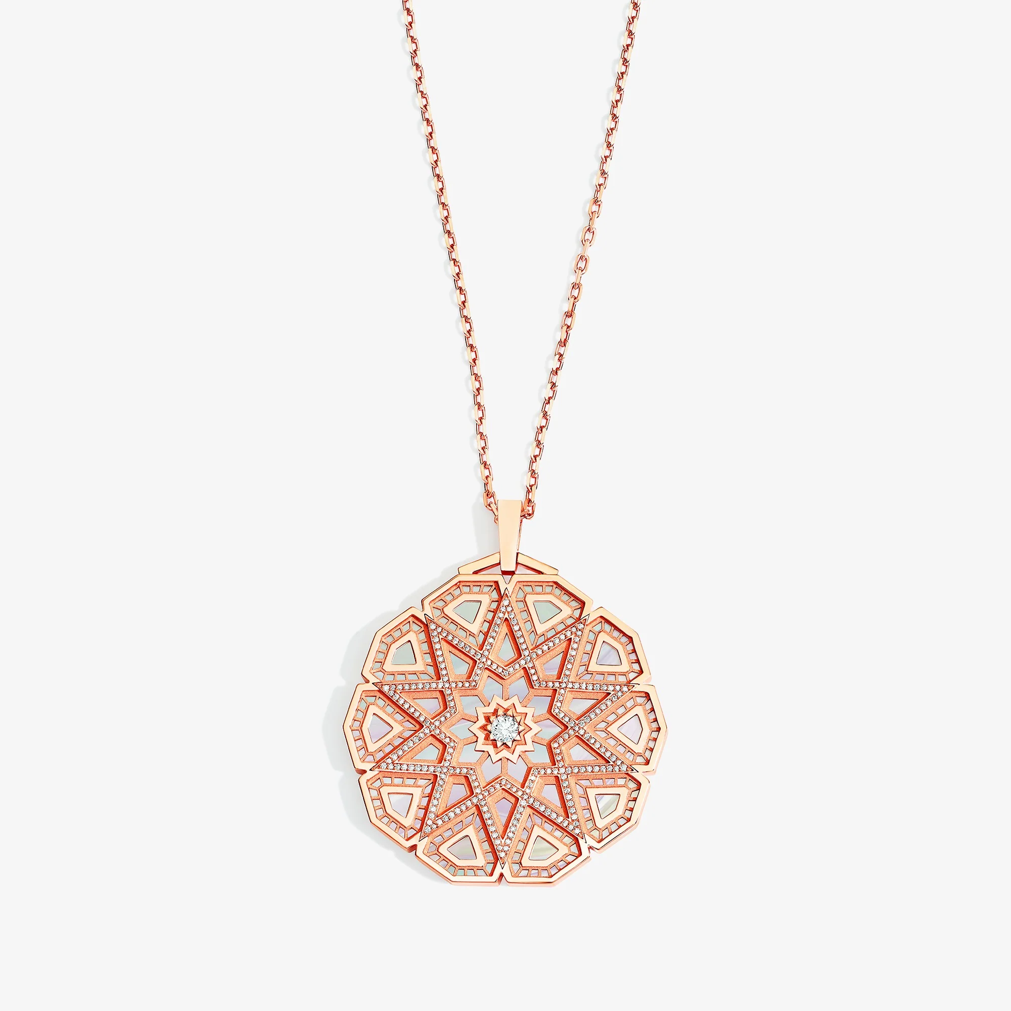 Classic Turath Diamond Medallion Necklace - Image 5