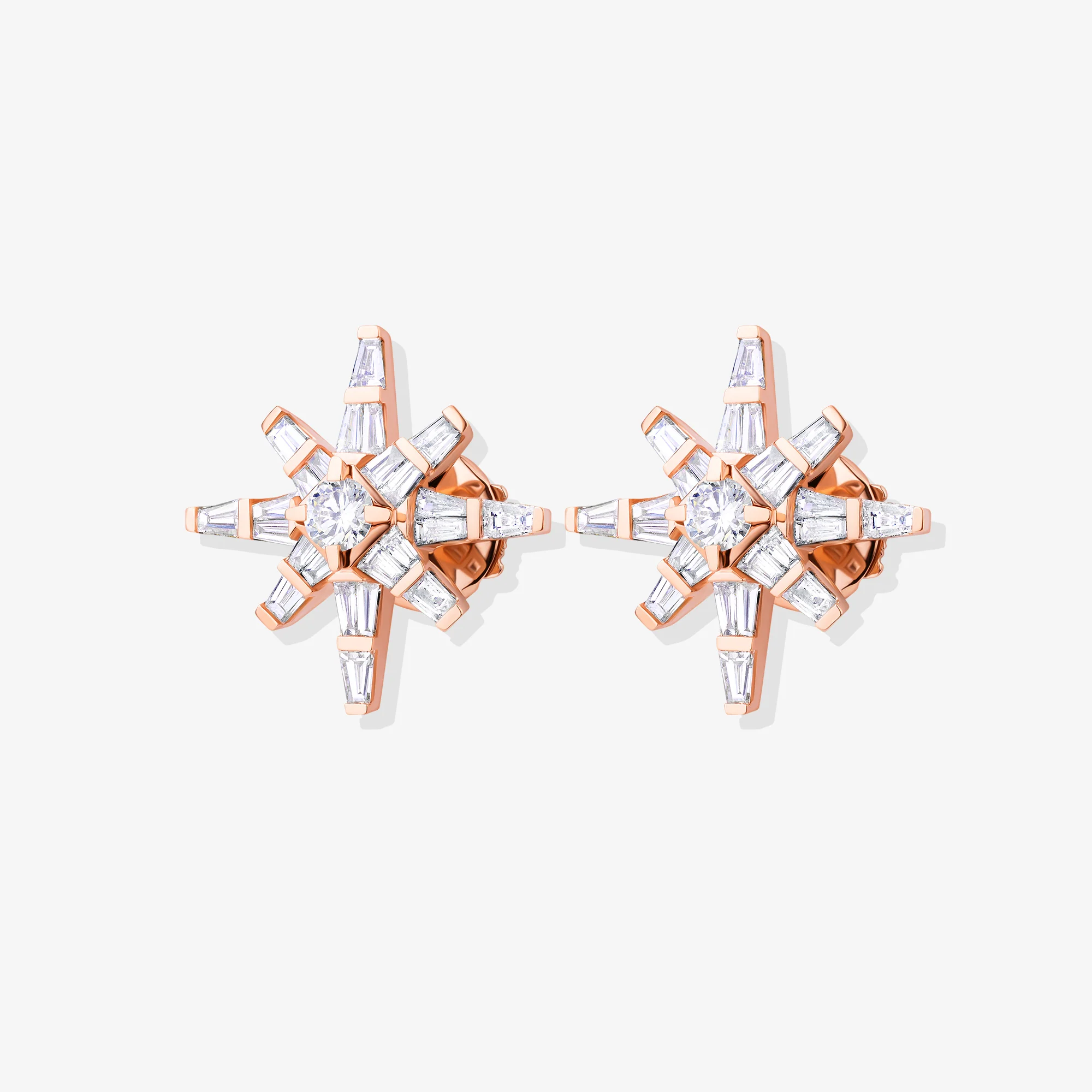 Daw Rose Gold Diamond Stud Earrings - Image 3