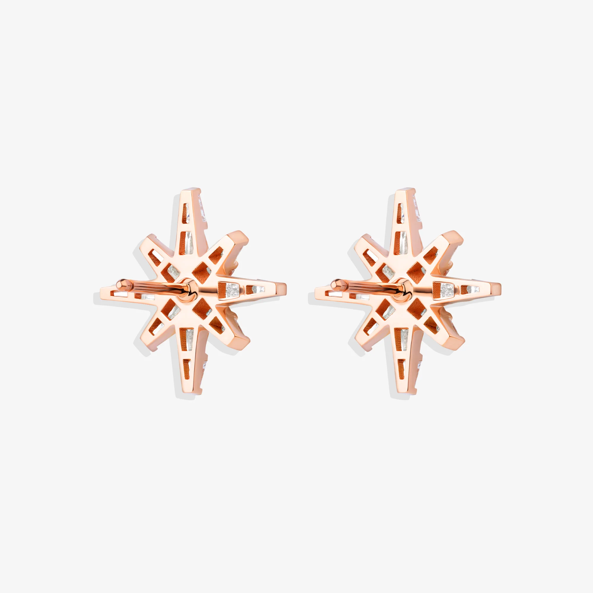 Daw Rose Gold Diamond Stud Earrings - Image 5