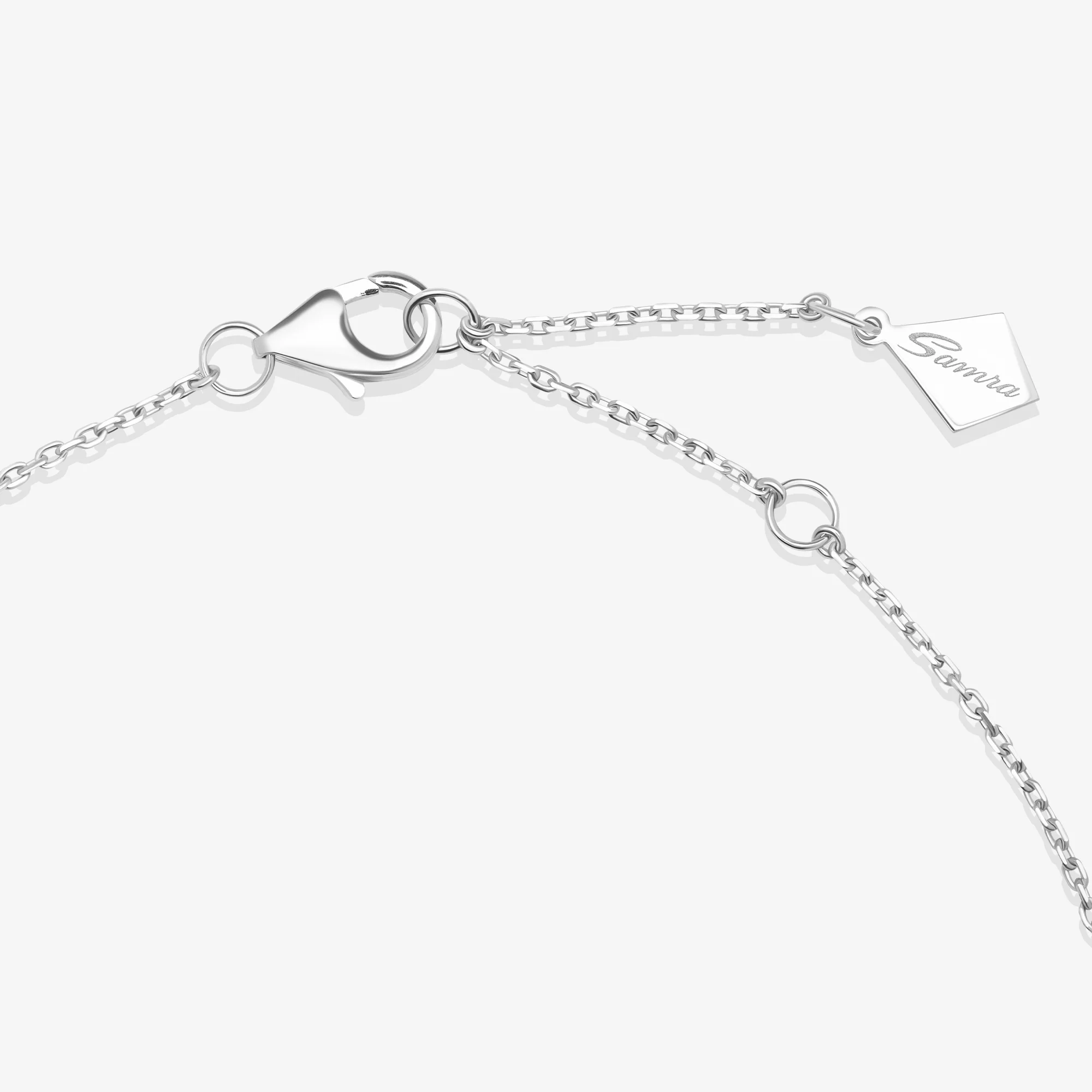Layl White Gold Diamond Lapis Lazuli Necklace - Image 5
