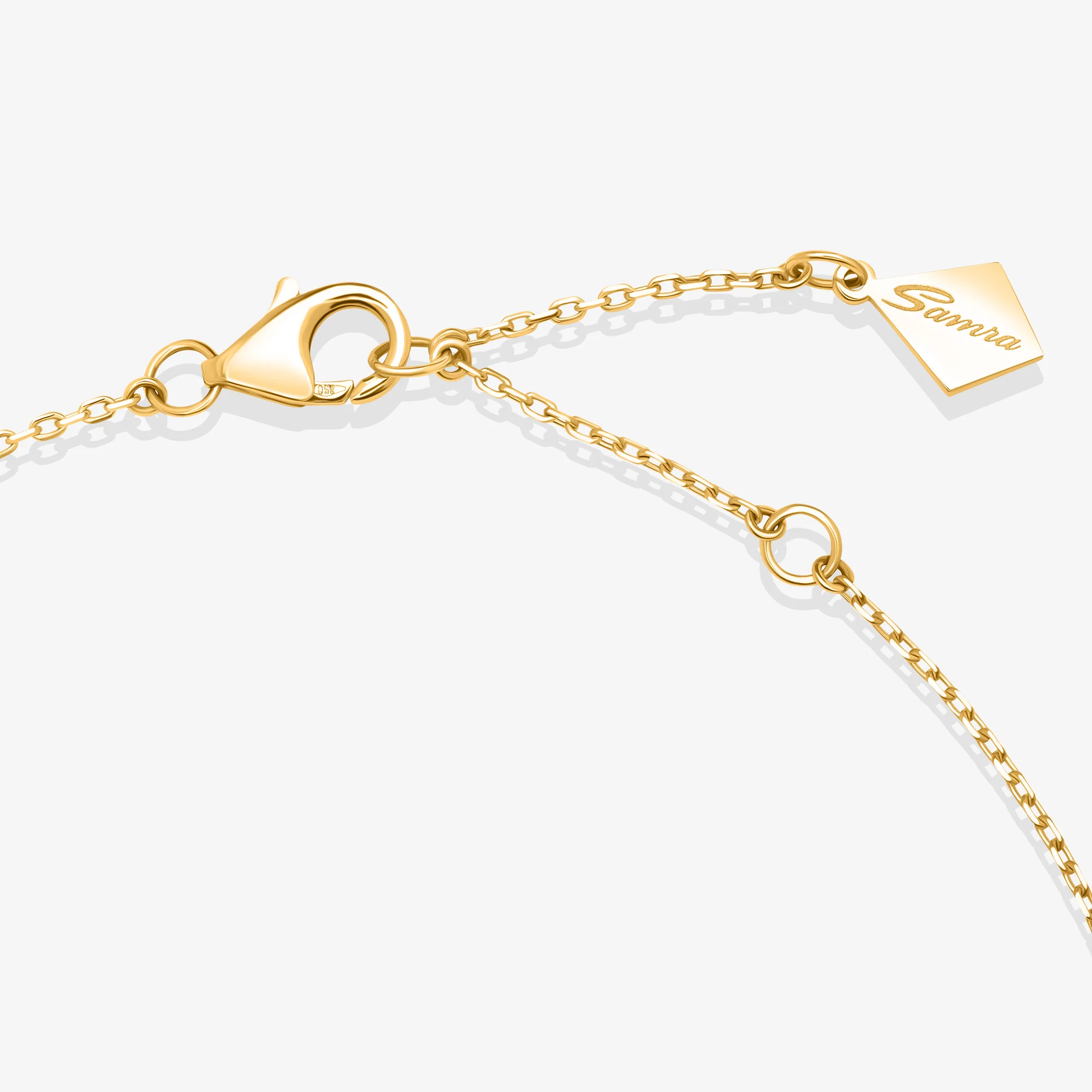 Layl Yellow Gold Diamond Green Agate Necklace - Image 6