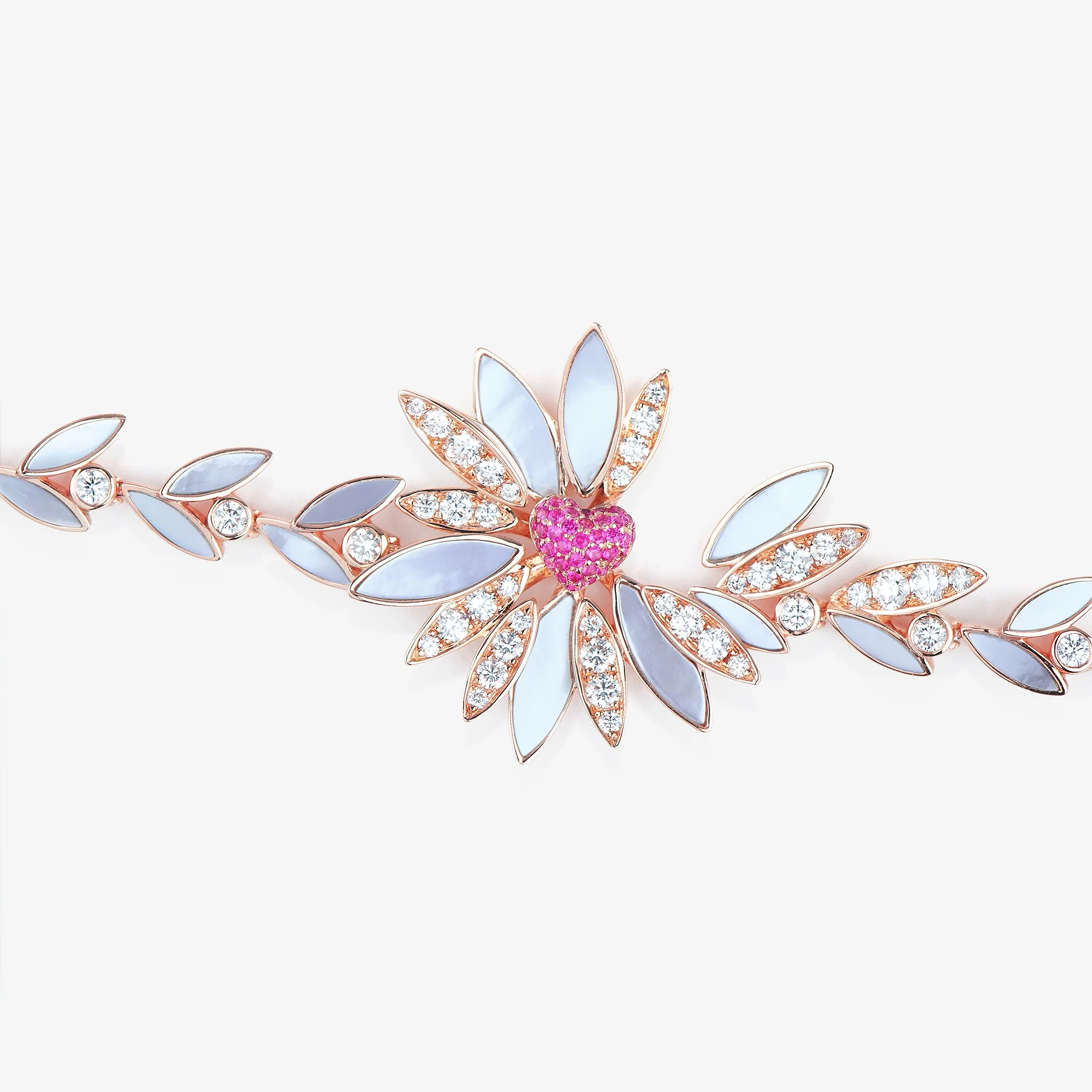 Love Me, Love Me Not Rose Gold Pink Sapphire Bracelet - Image 2
