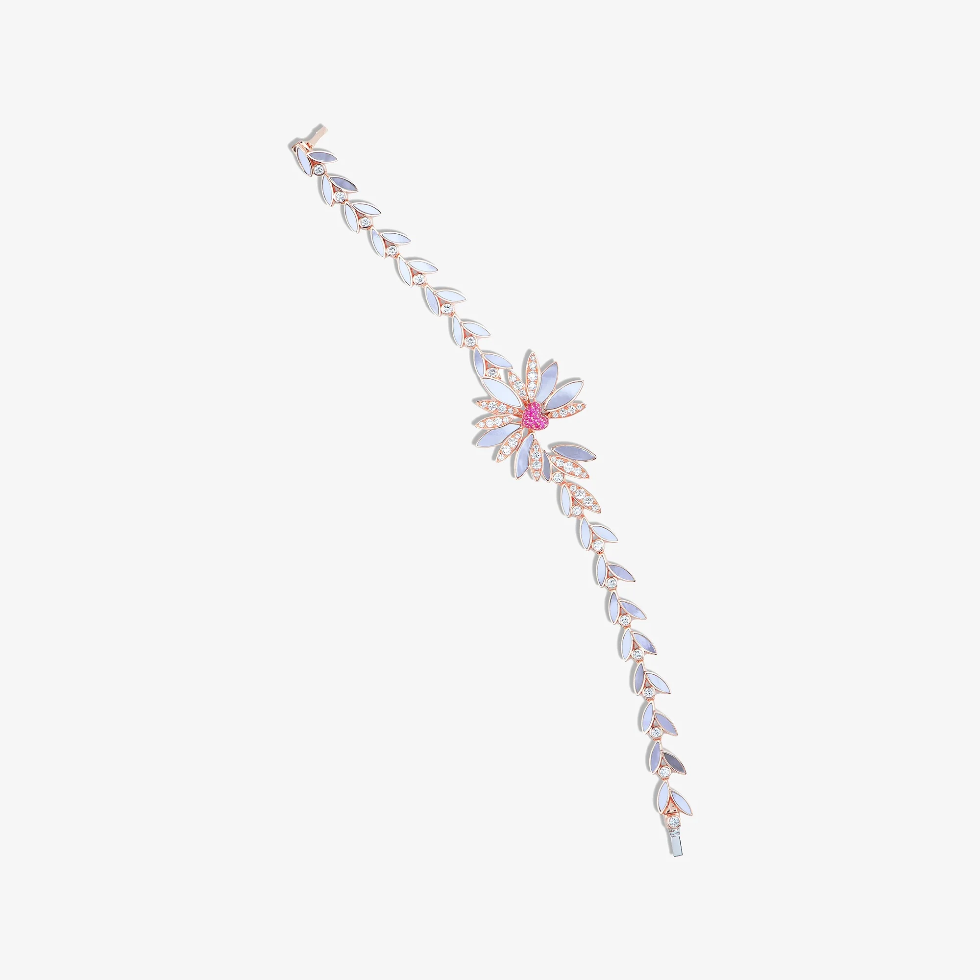 Love Me, Love Me Not Rose Gold Pink Sapphire Bracelet - Image 3