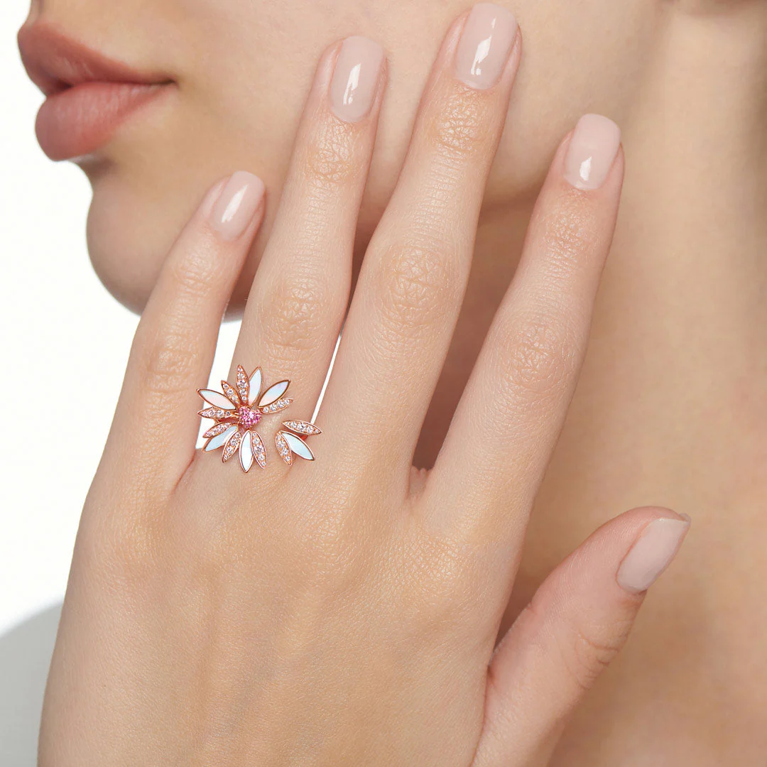 Love Me, Love Me Not Rose Gold Small Ring - Image 4