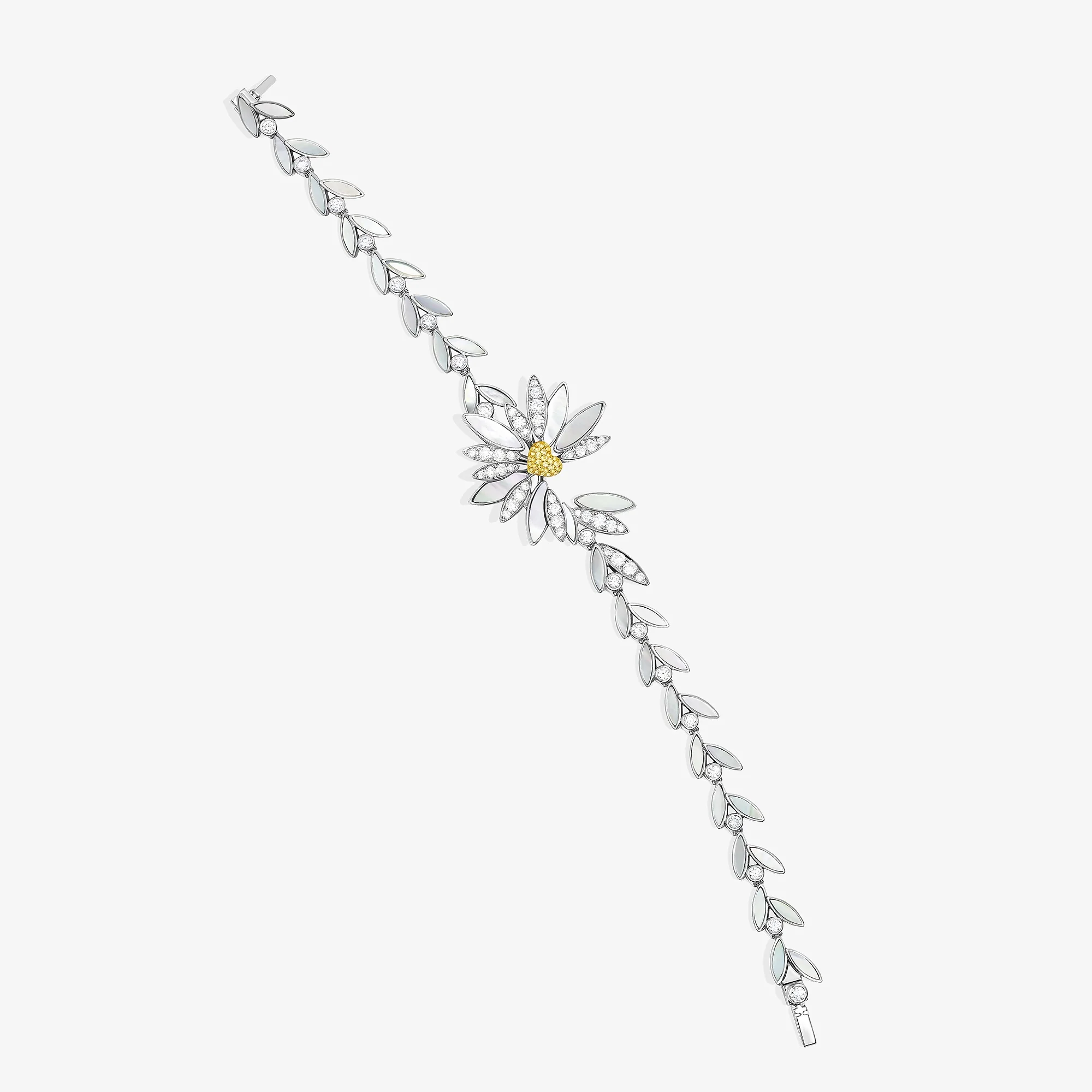 Love Me, Love Me Not White Gold Yellow Sapphire Bracelet - Image 3