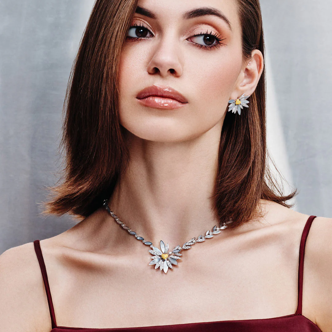 Love Me, Love Me Not White Gold Yellow Sapphire Earrings - Image 5