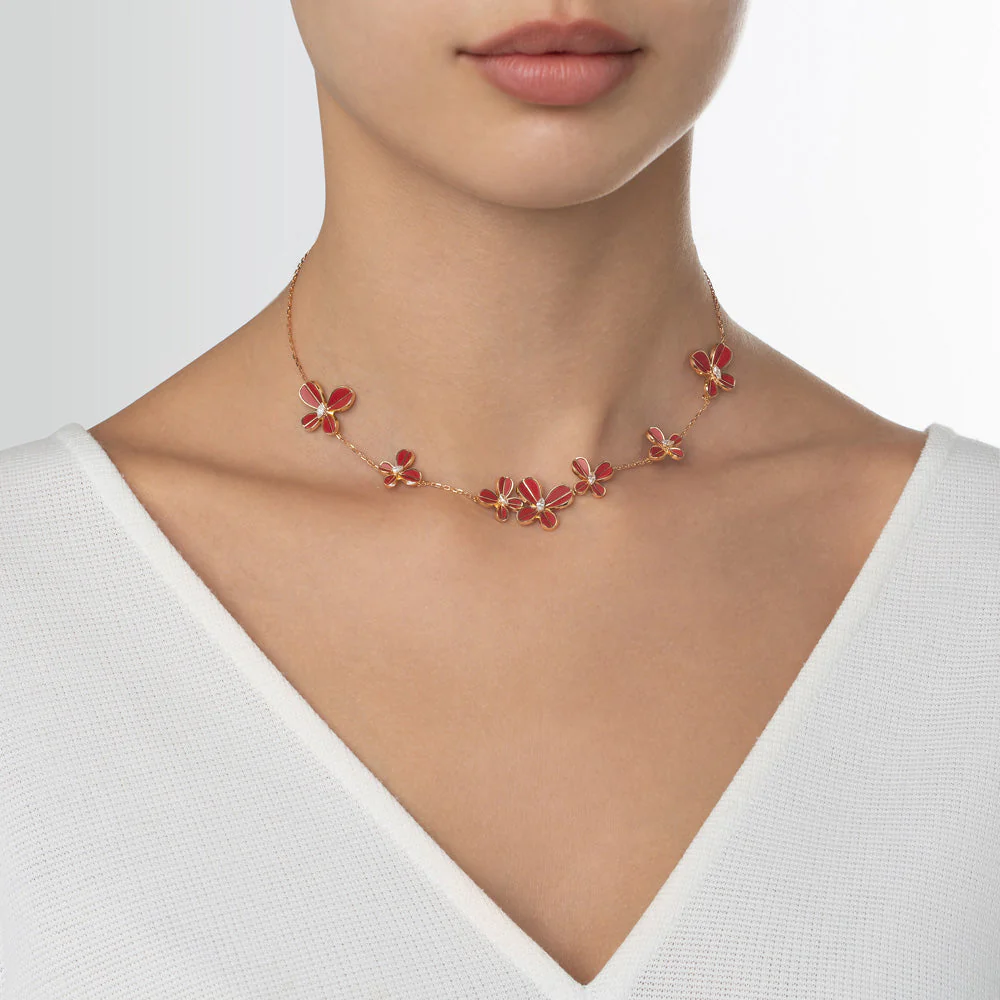 Marquise Butterfly Rose Gold Choker - Image 2