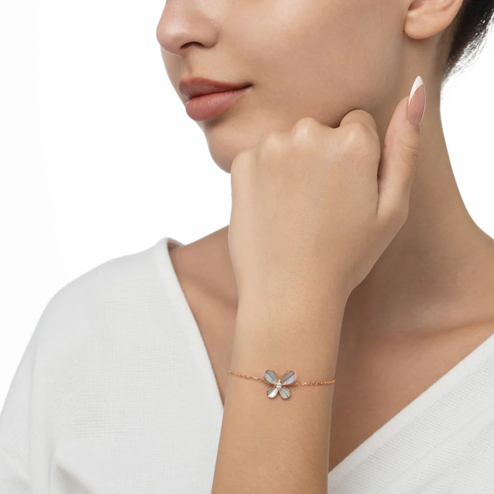 Marquise Butterfly Rose Gold Large Bracelet - Image 2