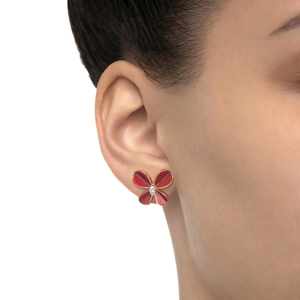 Marquise Butterfly Rose Gold Large Earring - Image 2