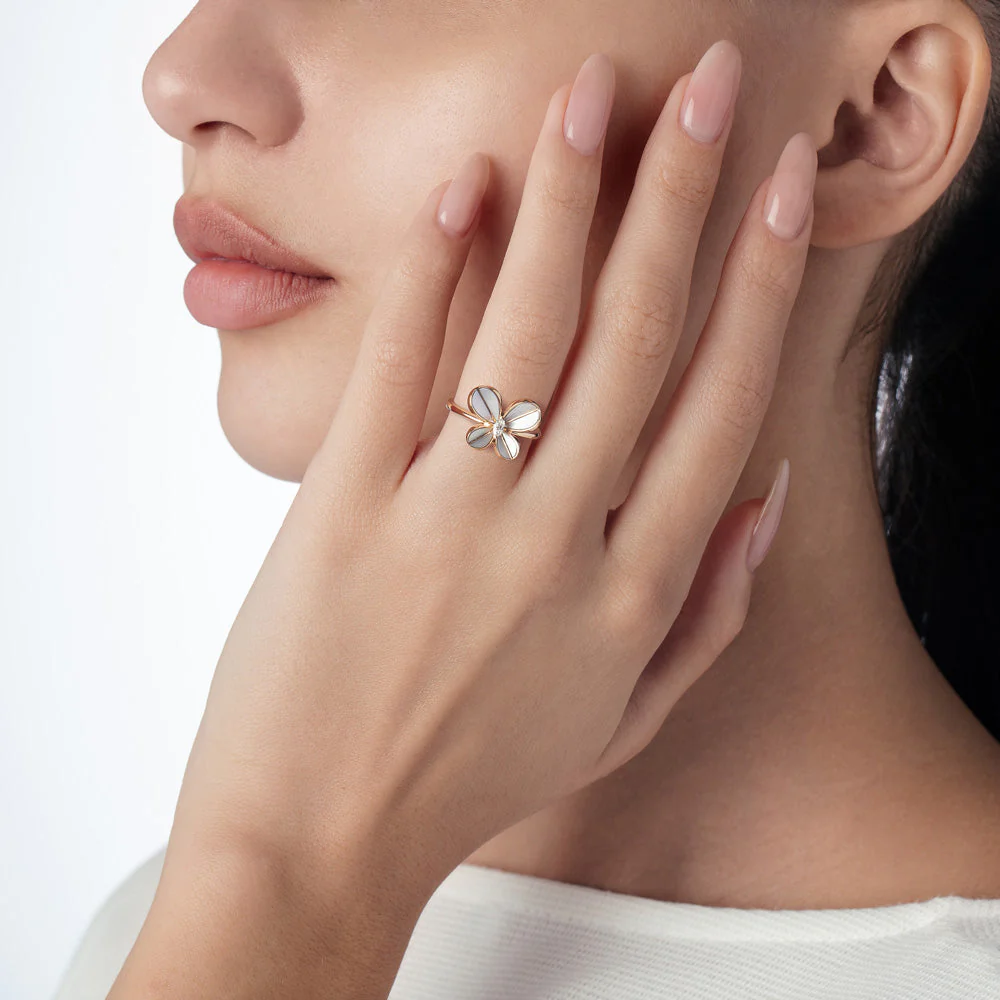 Marquise Butterfly Rose Gold Large Ring - Image 2