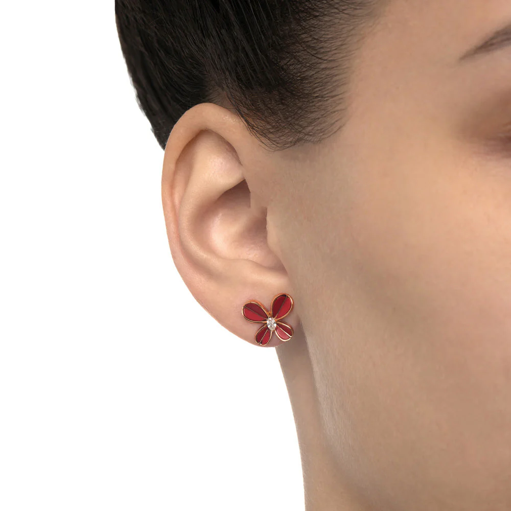 Marquise Butterfly Rose Gold Small Earring - Image 2