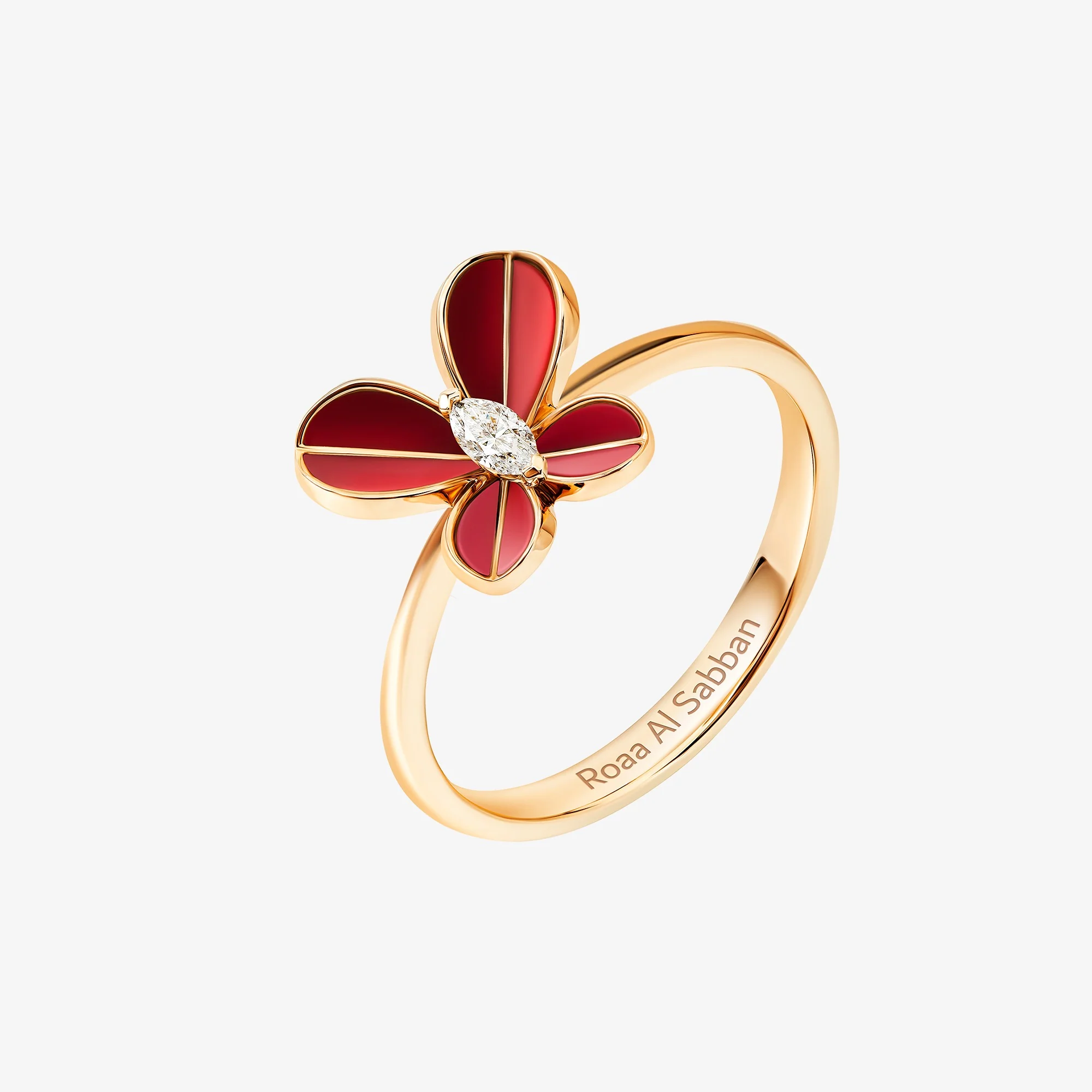 Marquise Butterfly Rose Gold Small Ring