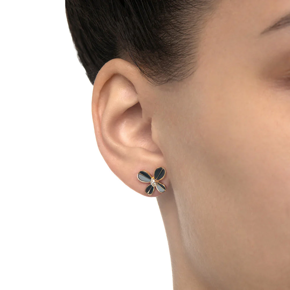 Marquise Butterfly Yellow Gold Small Earring - Image 2