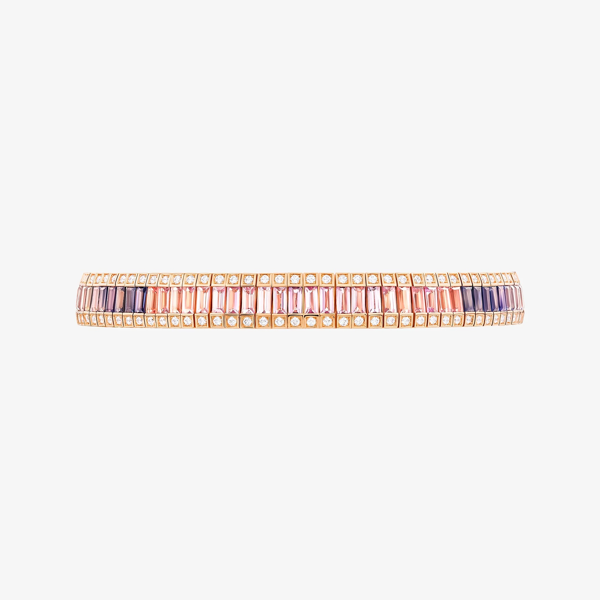 Noor Rose Gold Baguette Sapphire Bracelet - Image 2