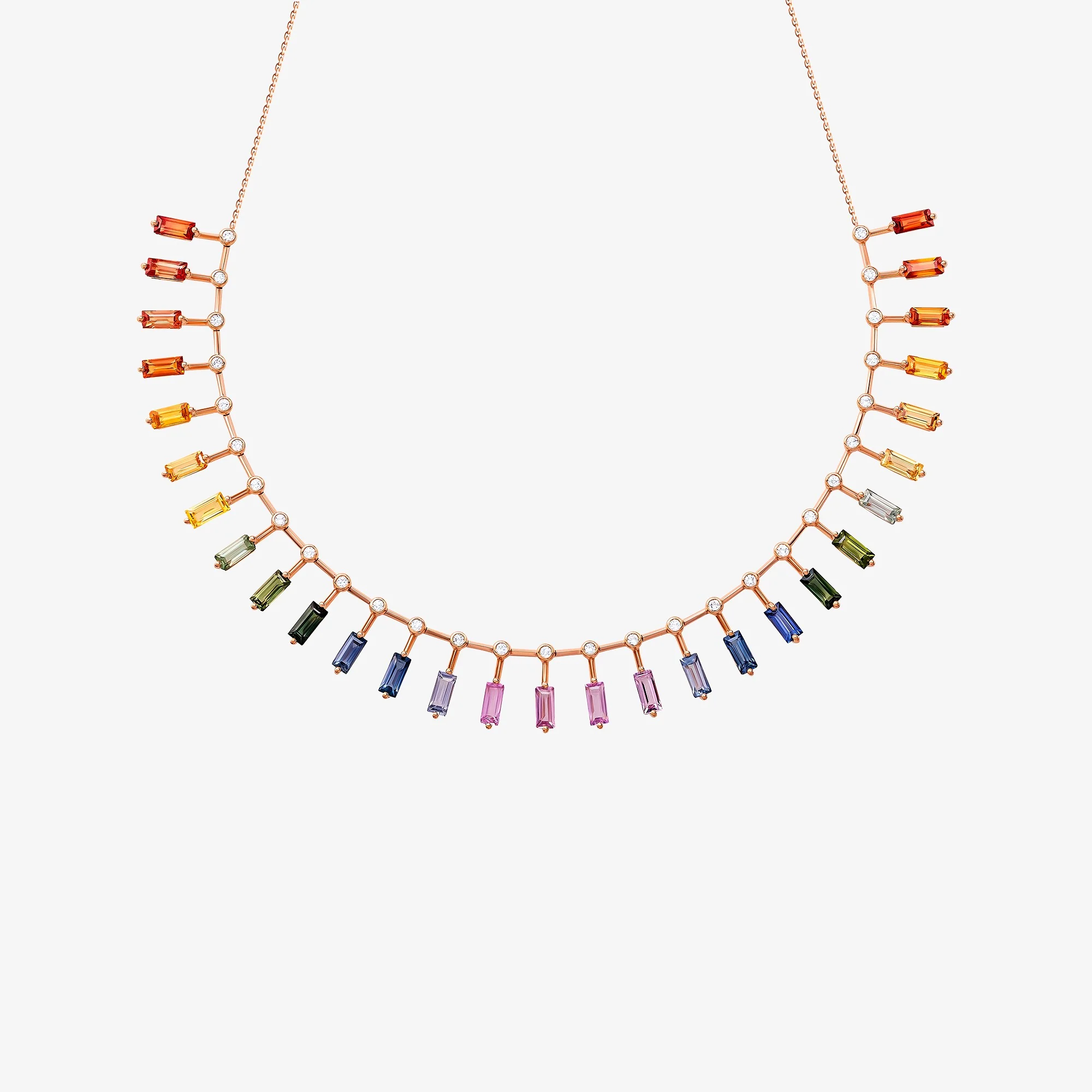 Noor Rose Gold Dangling Choker