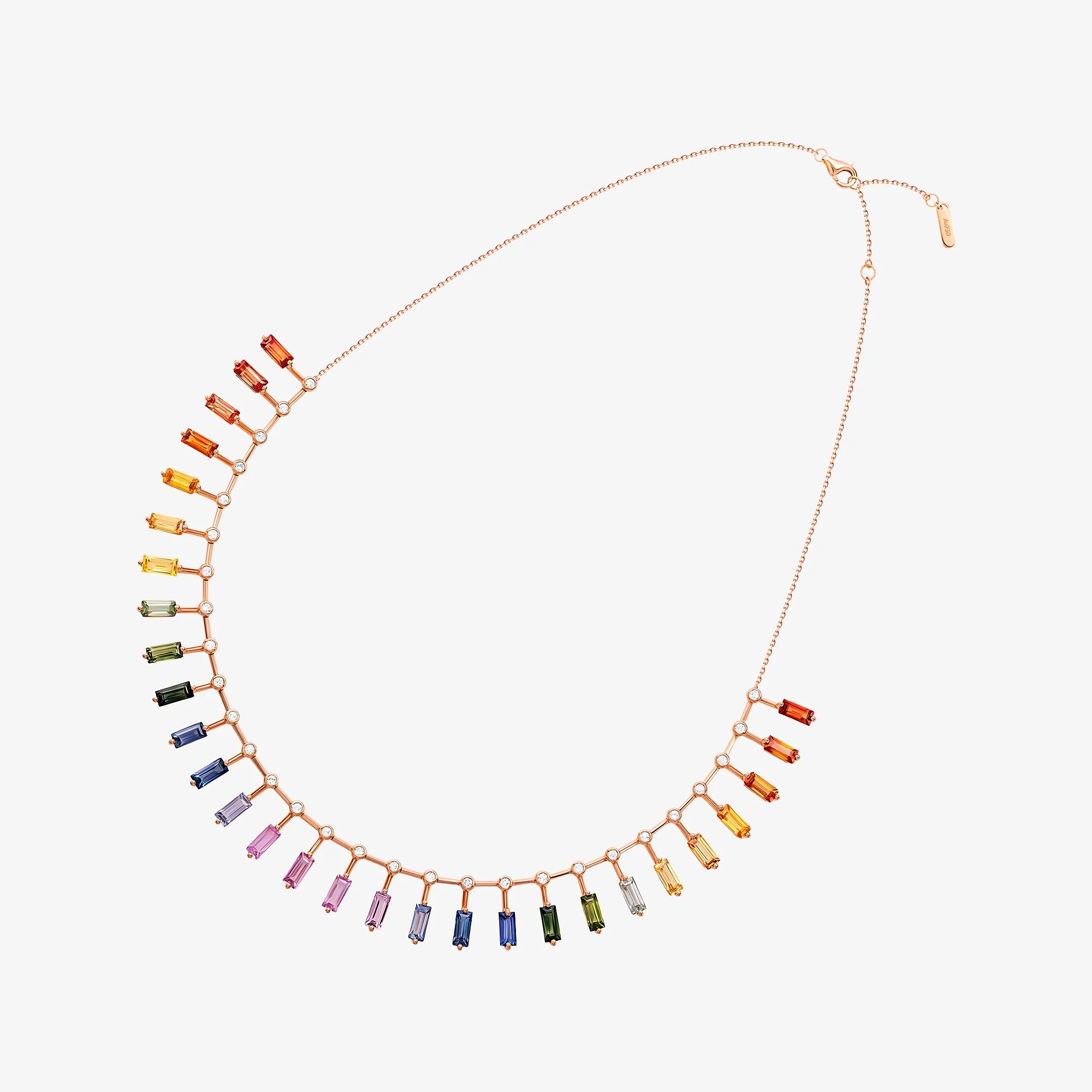 Noor Rose Gold Dangling Choker - Image 2
