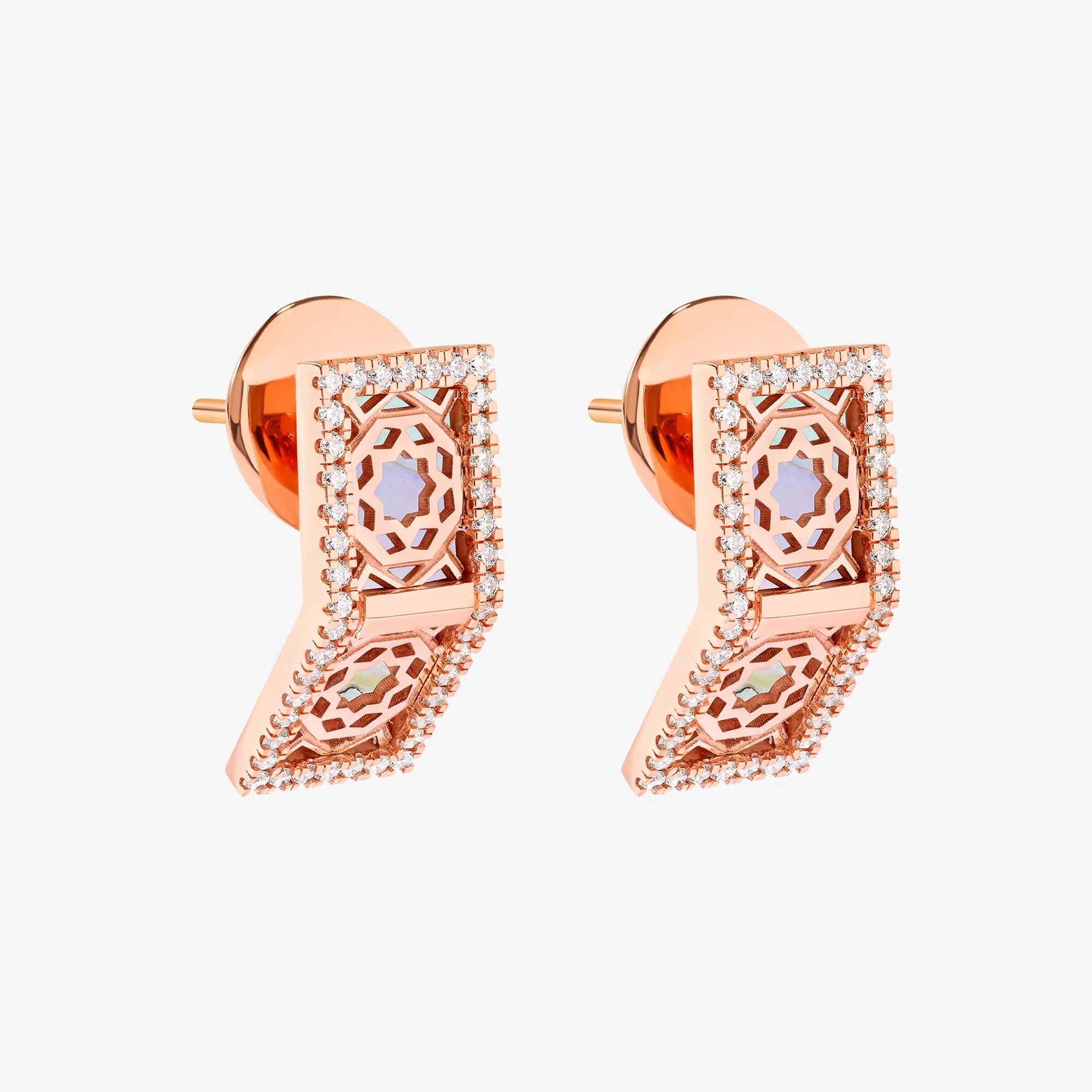 Oud Turath Diamond Earrings - Image 3
