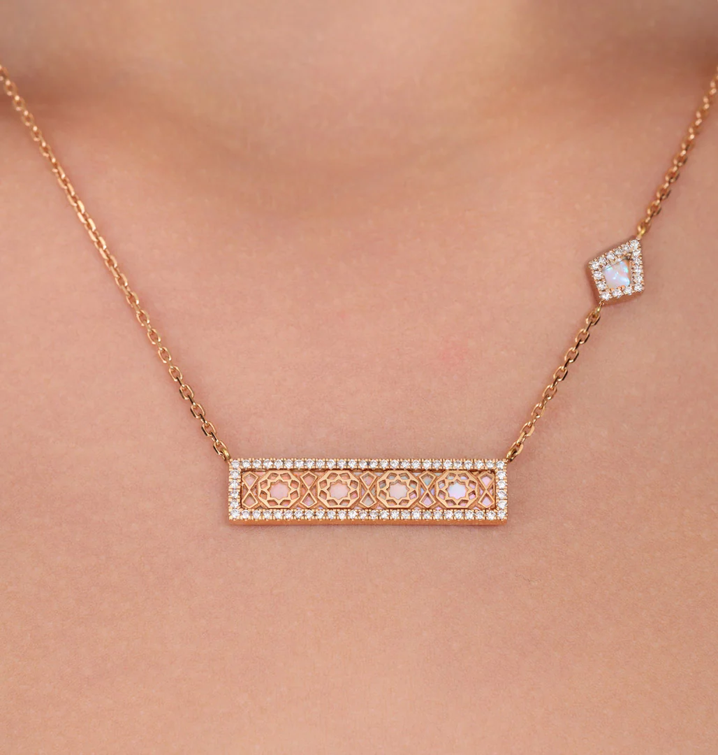 Oud Turath Large Diamond Necklace - Image 4