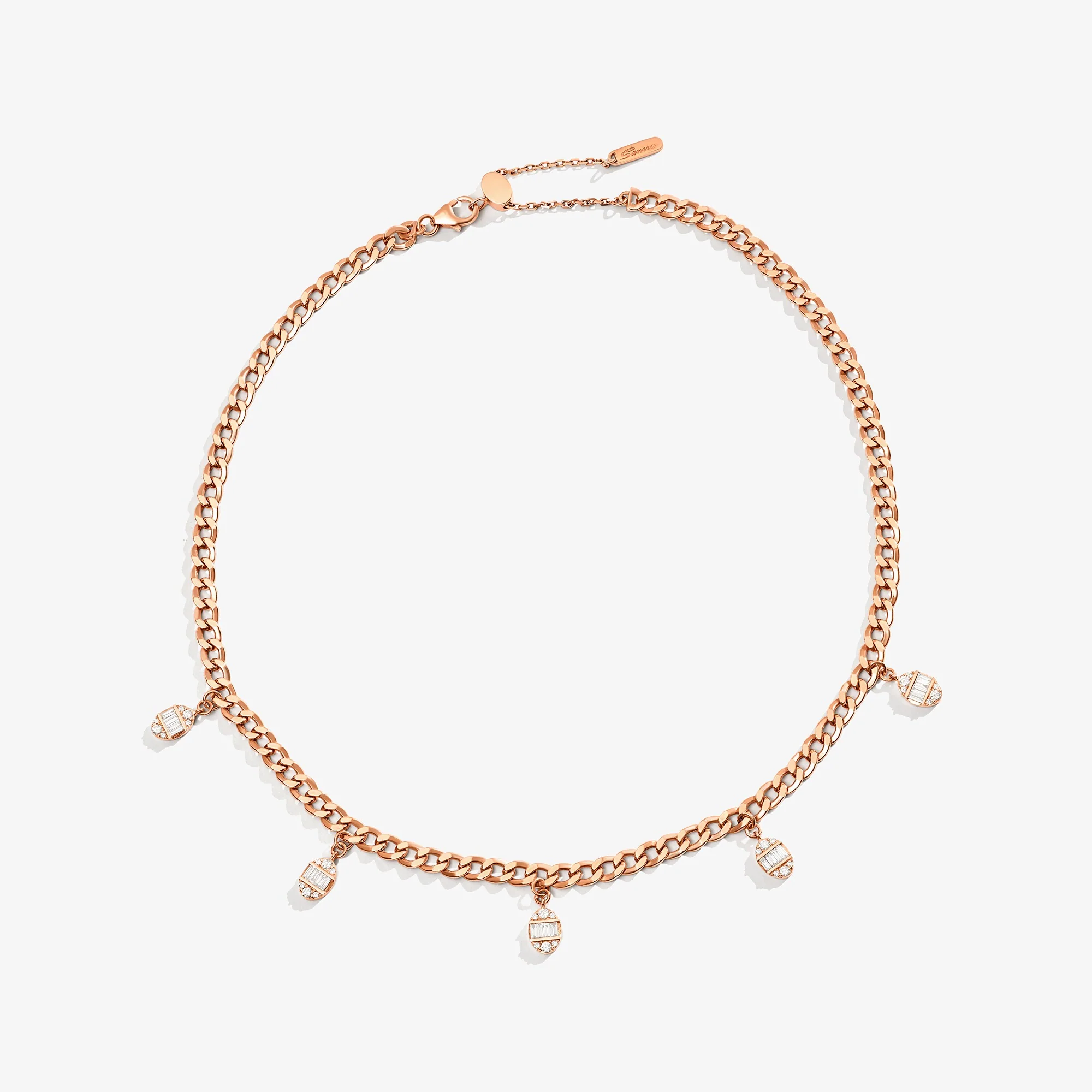 Quwa Dangling Five Oval Necklace - Image 2