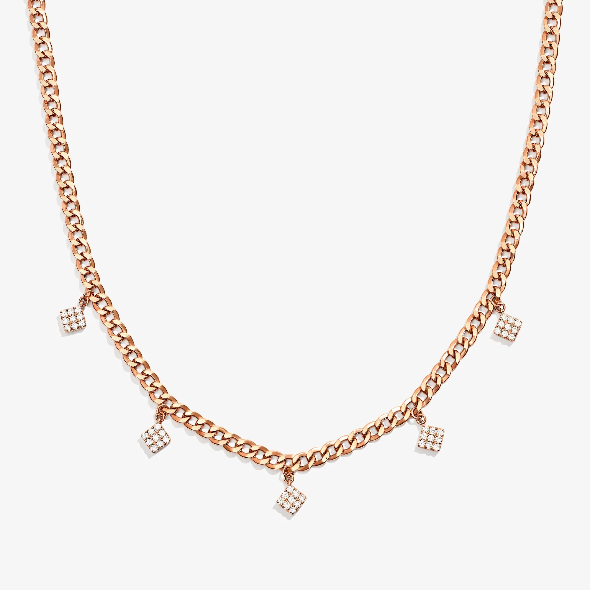 Quwa Dangling Five Square Necklace