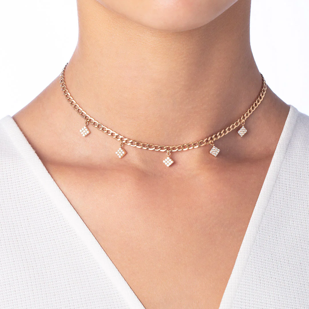 Quwa Dangling Five Square Necklace - Image 2