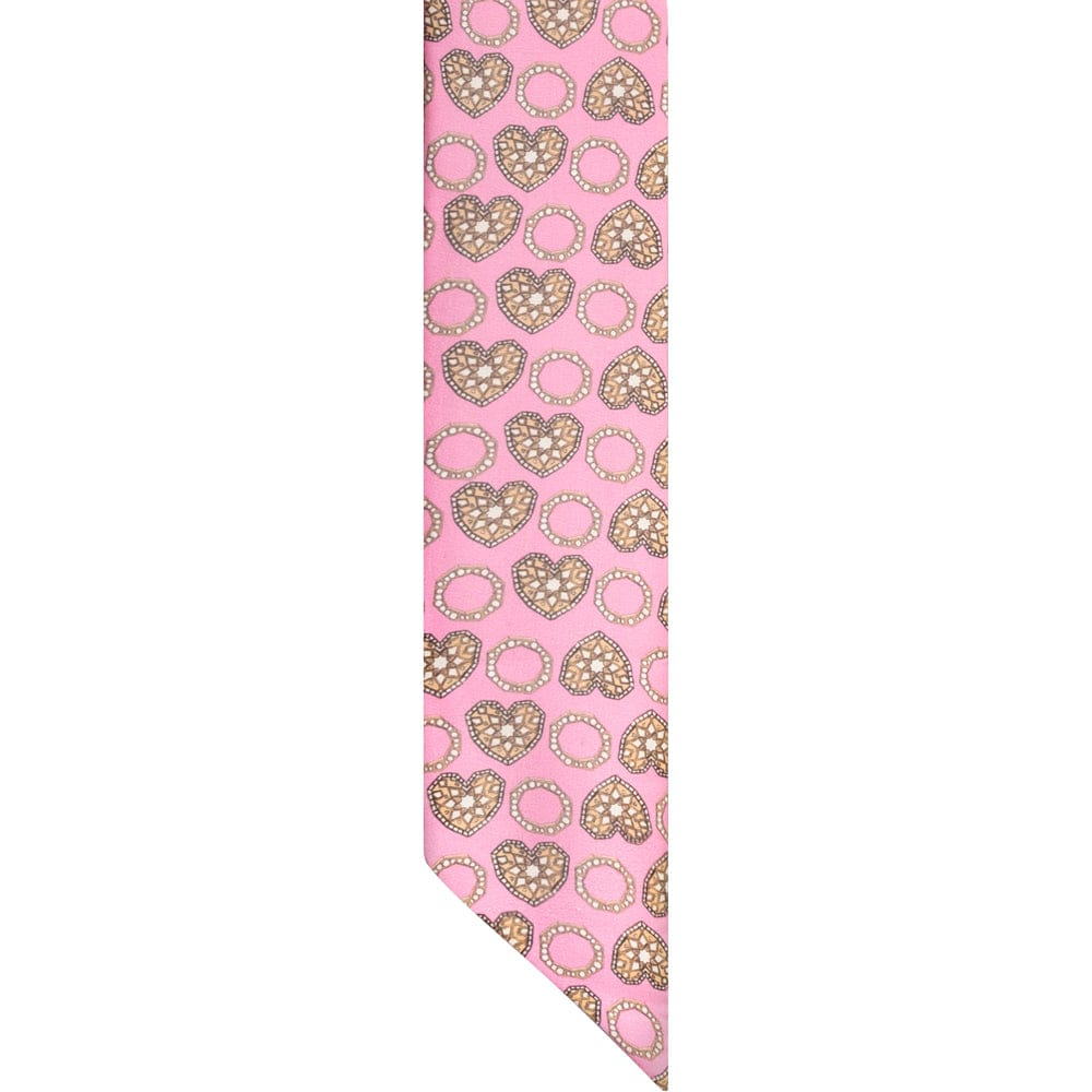 Samra Silk Petite Scarf in Pink with Turath illustrations - Image 4
