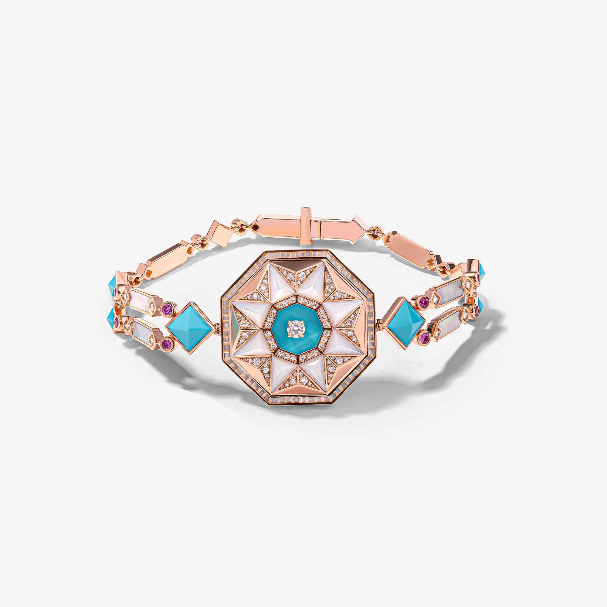 Sarh Kayan Turath Turquoise & Mother of Pearl Bracelet