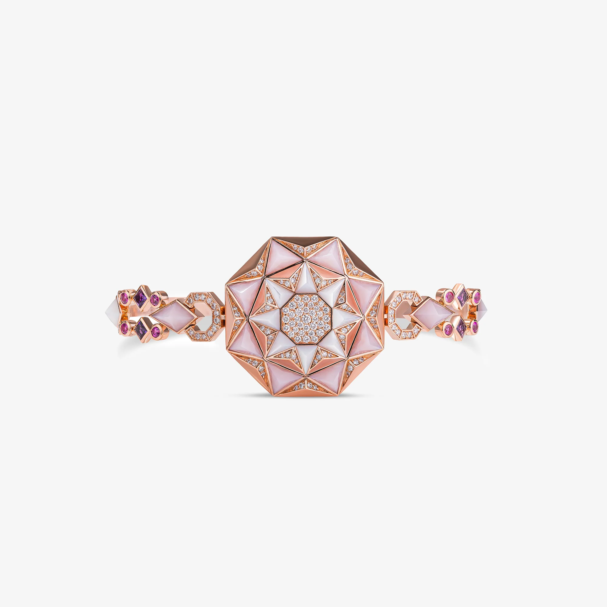 Sarh Turath Pink Opal & White Mother of Pearl Bracelet